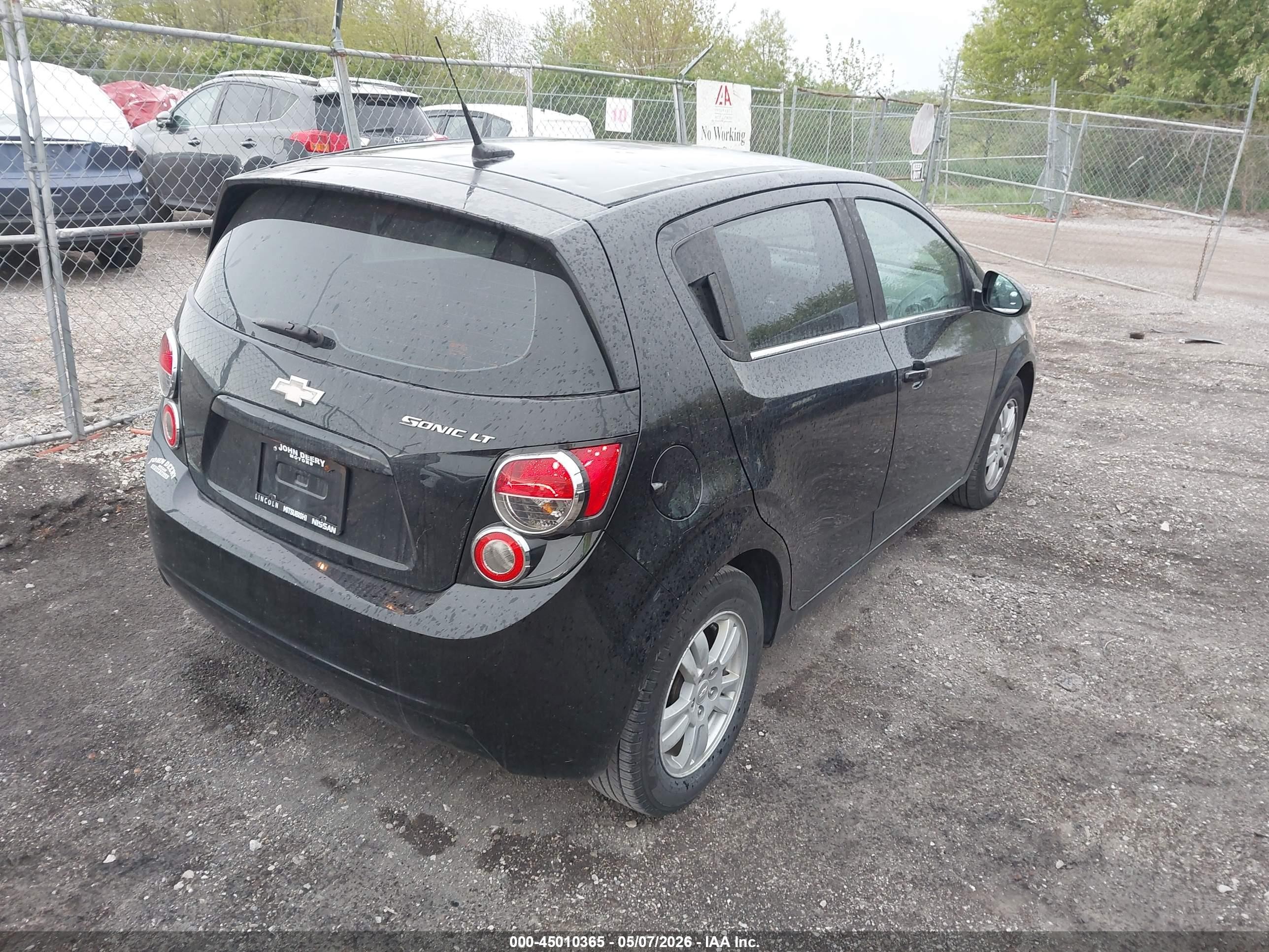 2014 Chevrolet Sonic Lt Auto Черный vin: 1G1JC6SH1E4212819
