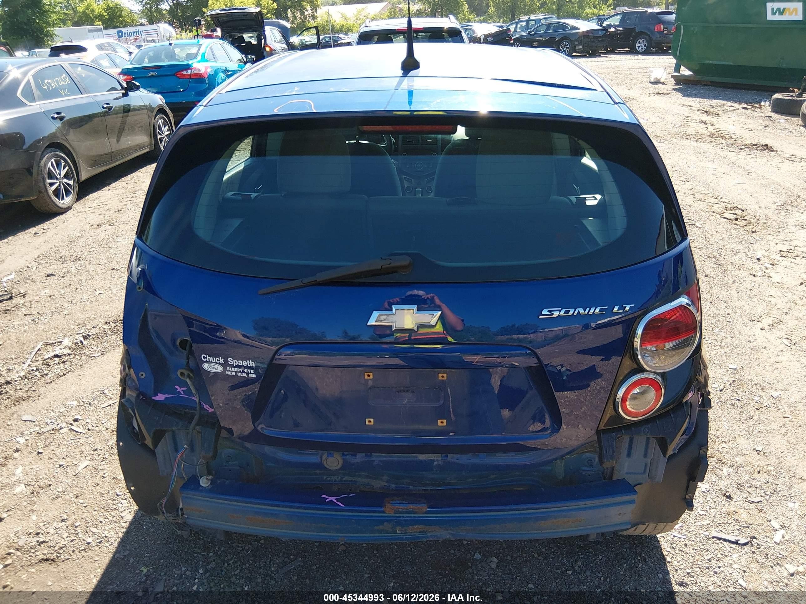 2014 Chevrolet Sonic Lt Auto Blue vin: 1G1JC6SH1E4230706