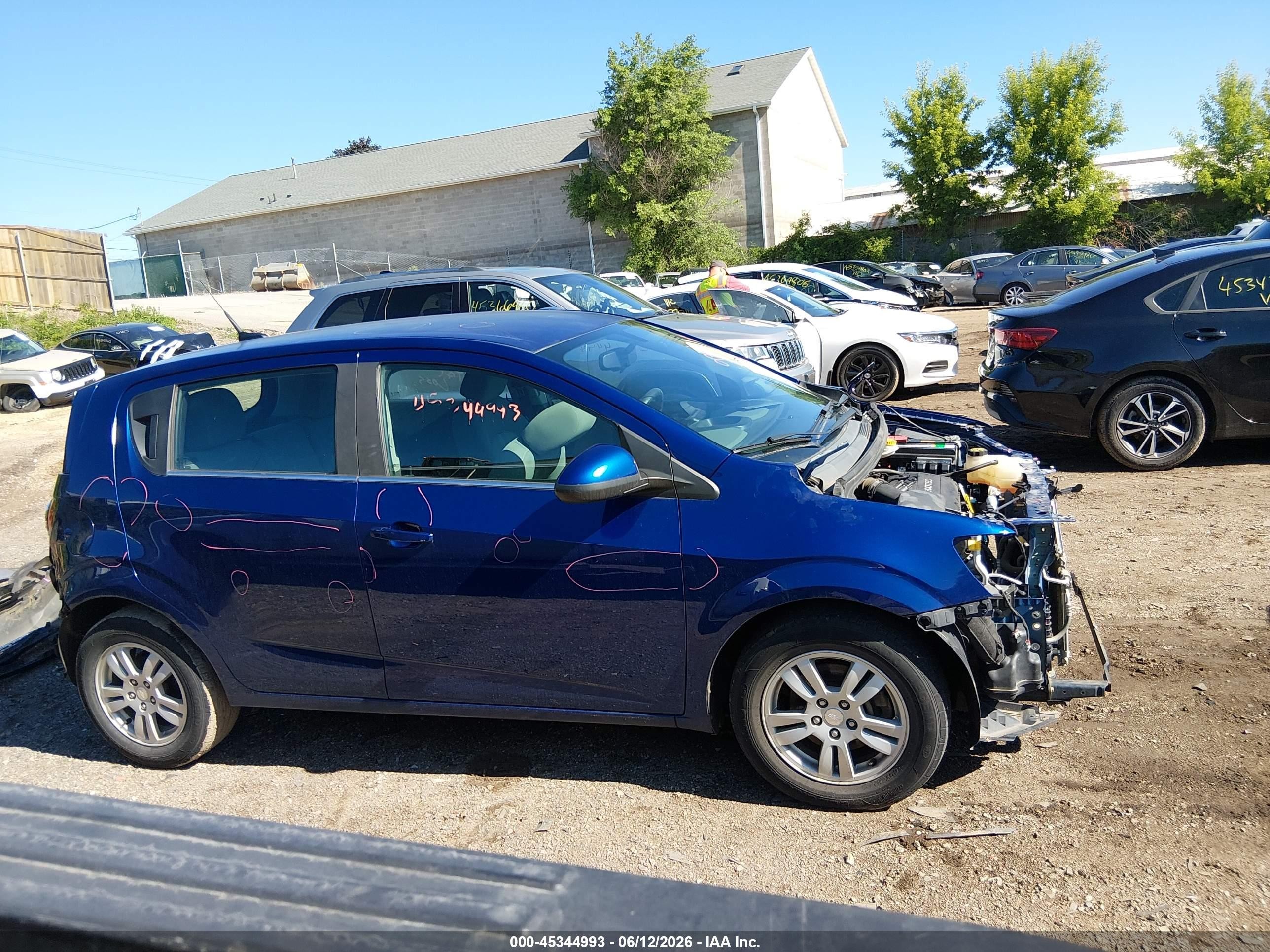 2014 Chevrolet Sonic Lt Auto Blue vin: 1G1JC6SH1E4230706