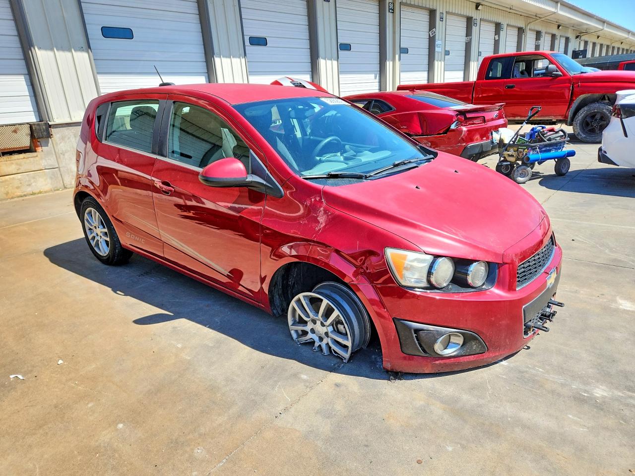 2015 Chevrolet Sonic Lt Red vin: 1G1JC6SH1F4127321
