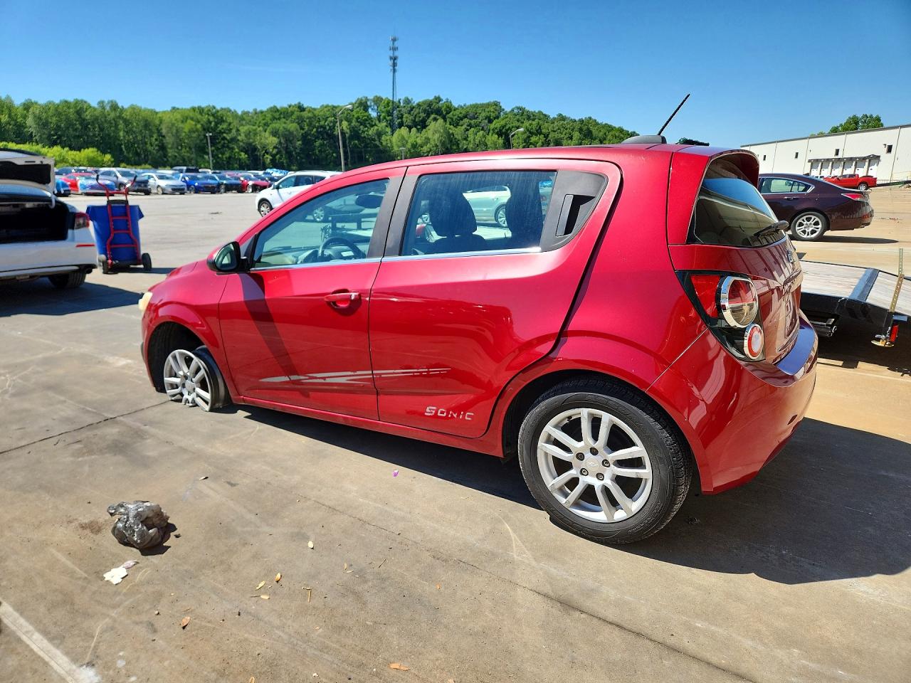 2015 Chevrolet Sonic Lt Red vin: 1G1JC6SH1F4127321