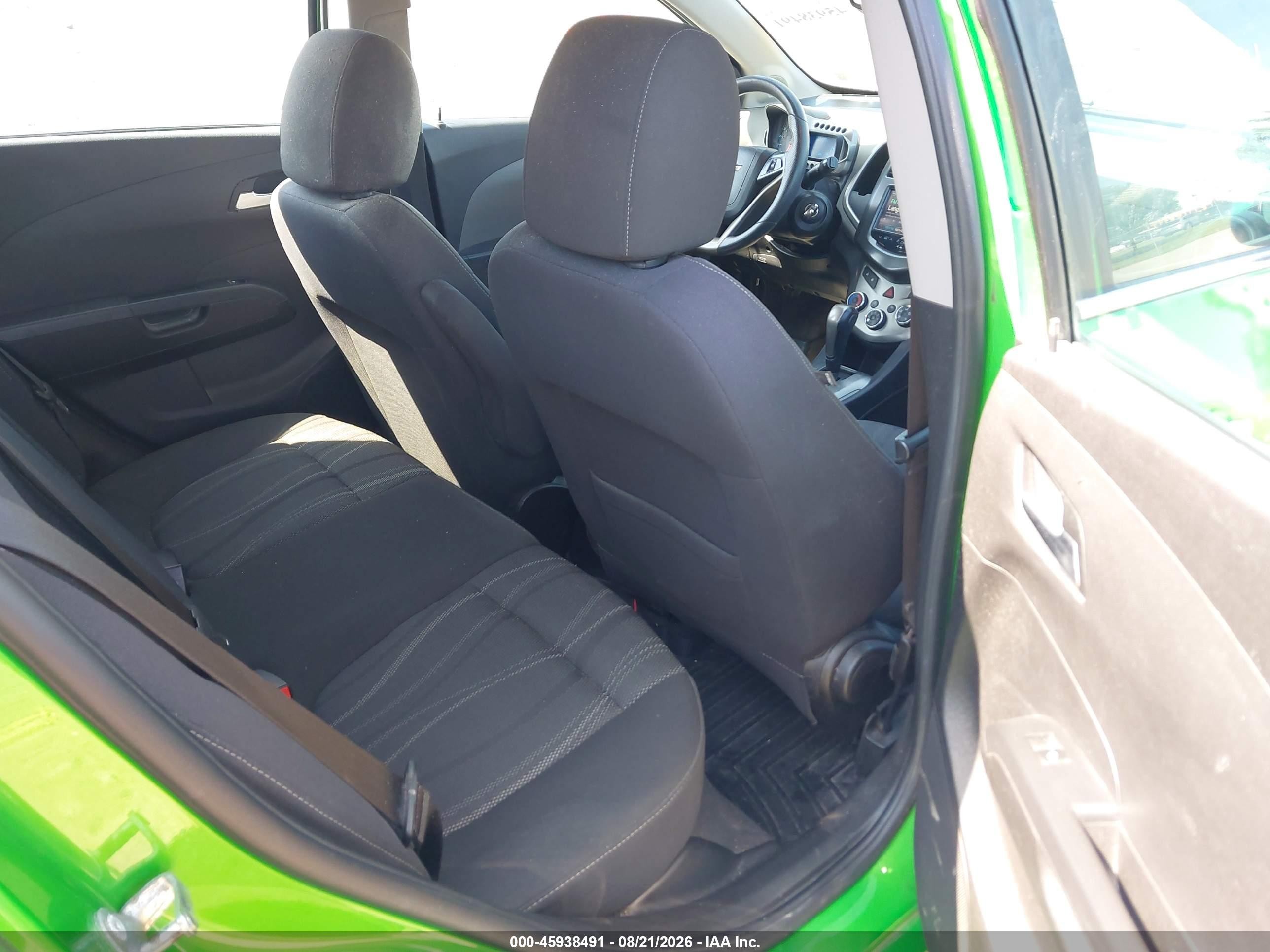 2015 Chevrolet Sonic Lt Auto Green vin: 1G1JC6SH1F4160335