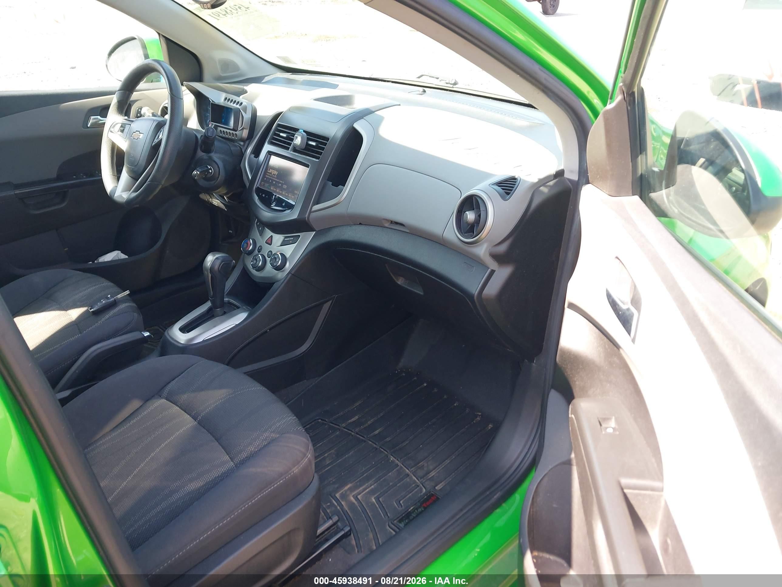 2015 Chevrolet Sonic Lt Auto Green vin: 1G1JC6SH1F4160335