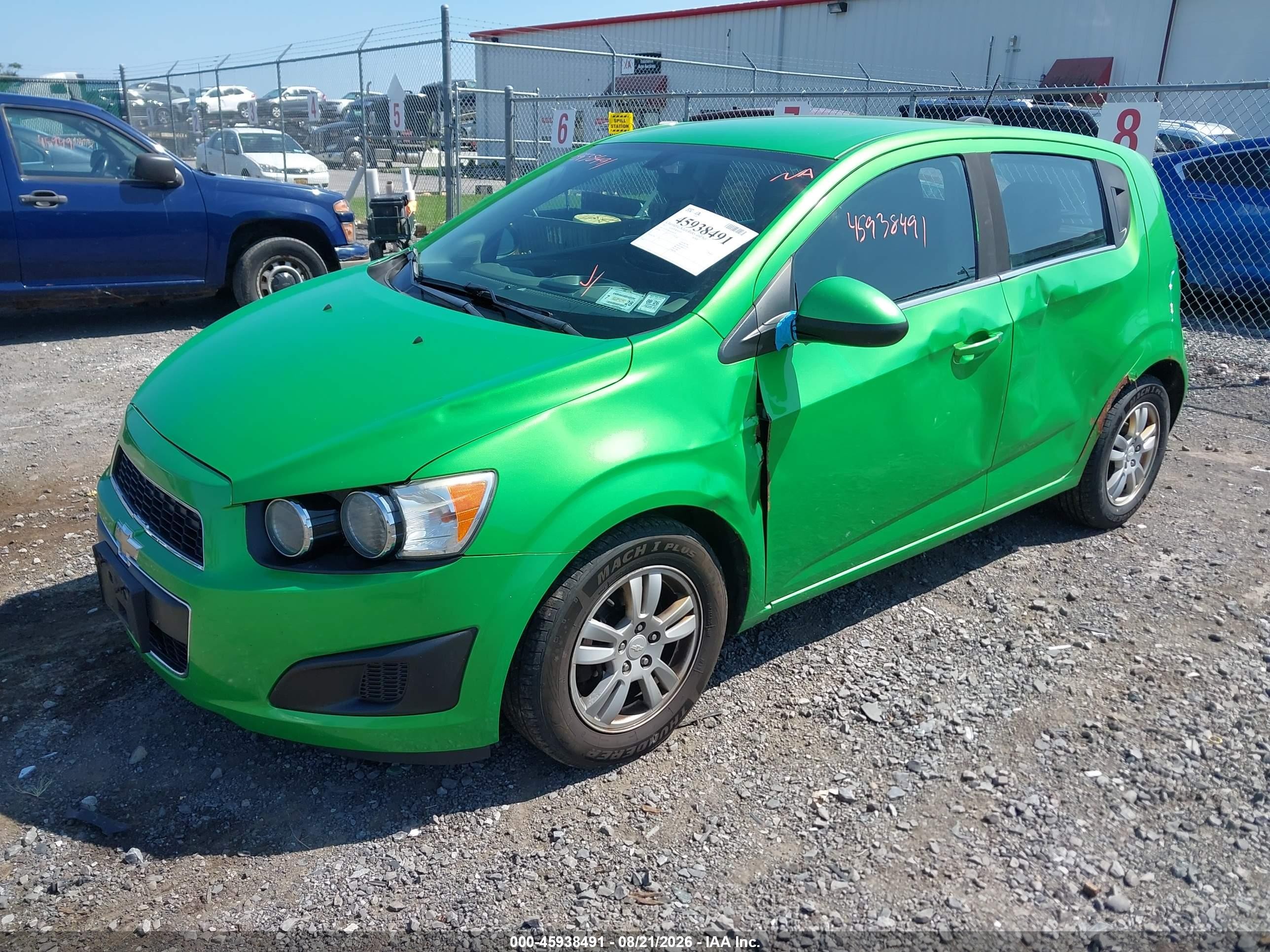 2015 Chevrolet Sonic Lt Auto Green vin: 1G1JC6SH1F4160335