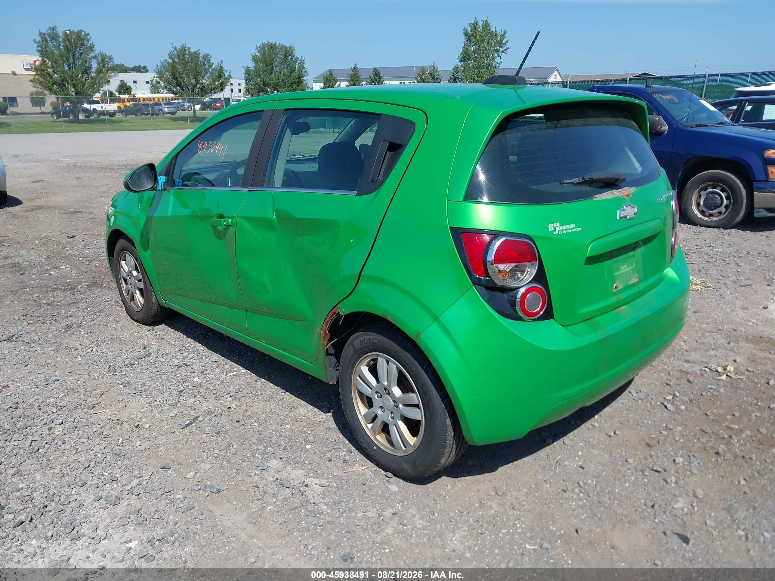 2015 Chevrolet Sonic Lt Auto Green vin: 1G1JC6SH1F4160335