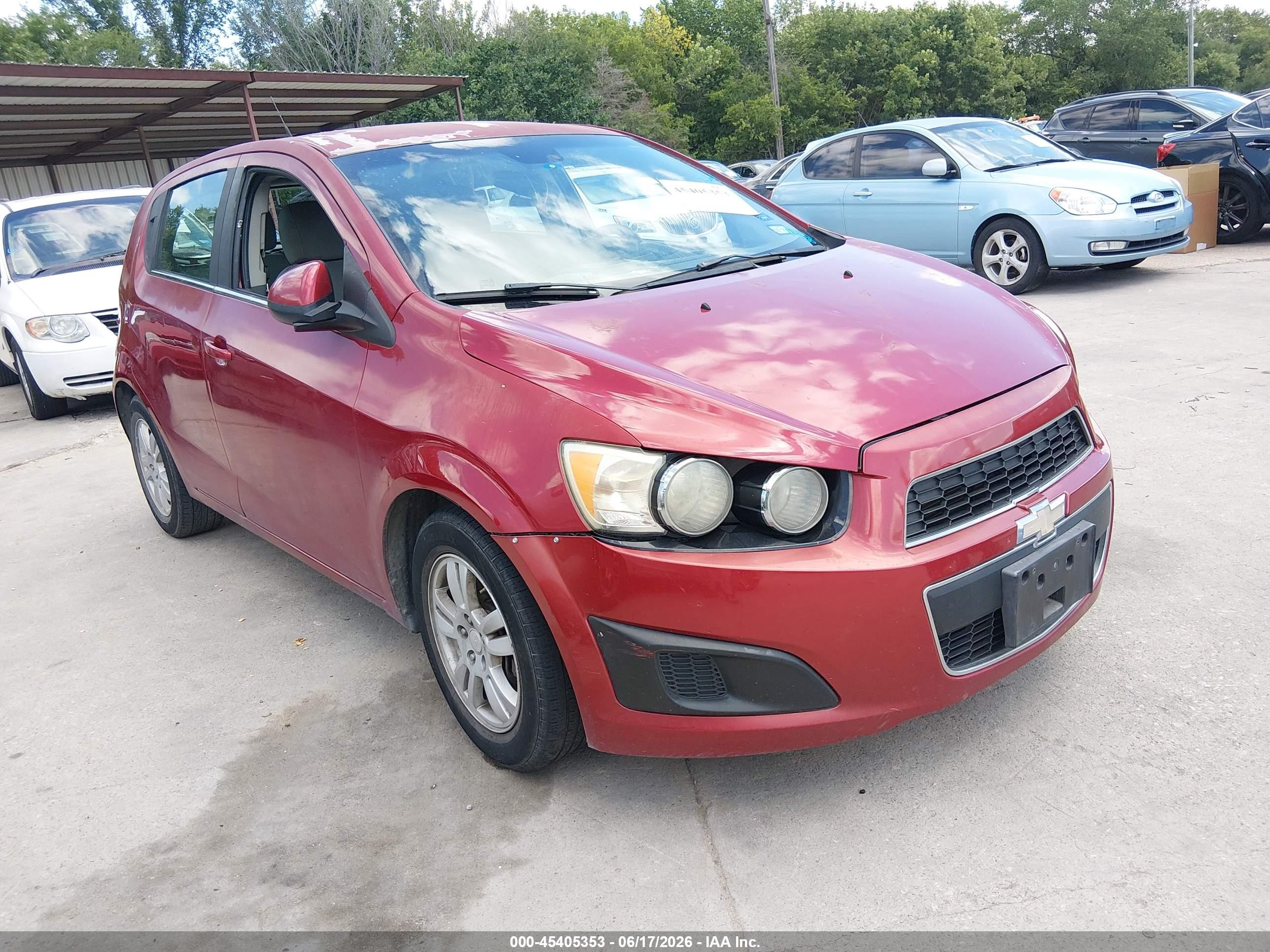 2013 Chevrolet Sonic Lt Auto Red vin: 1G1JC6SH2D4136168