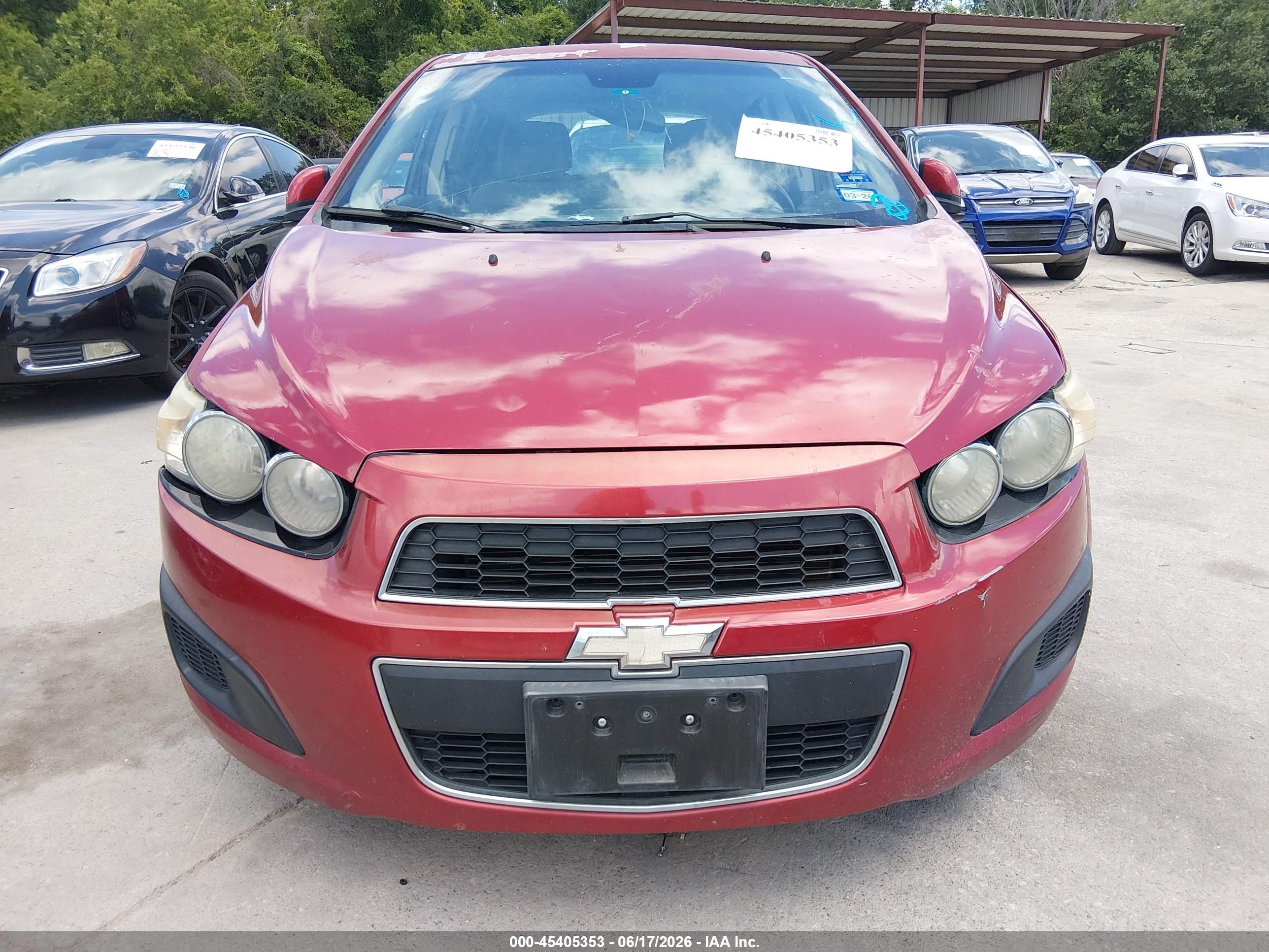 2013 Chevrolet Sonic Lt Auto Red vin: 1G1JC6SH2D4136168