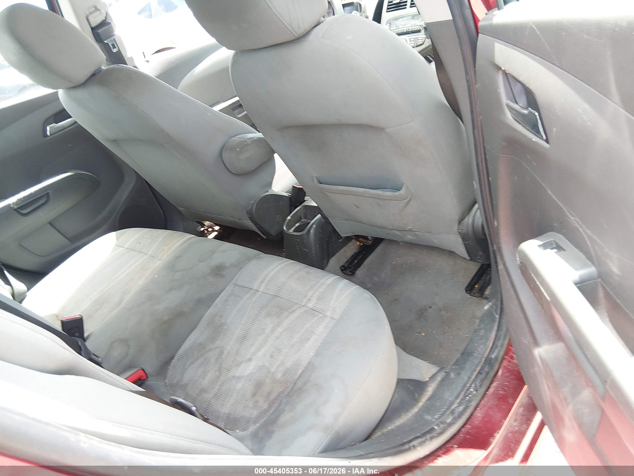 2013 Chevrolet Sonic Lt Auto Red vin: 1G1JC6SH2D4136168