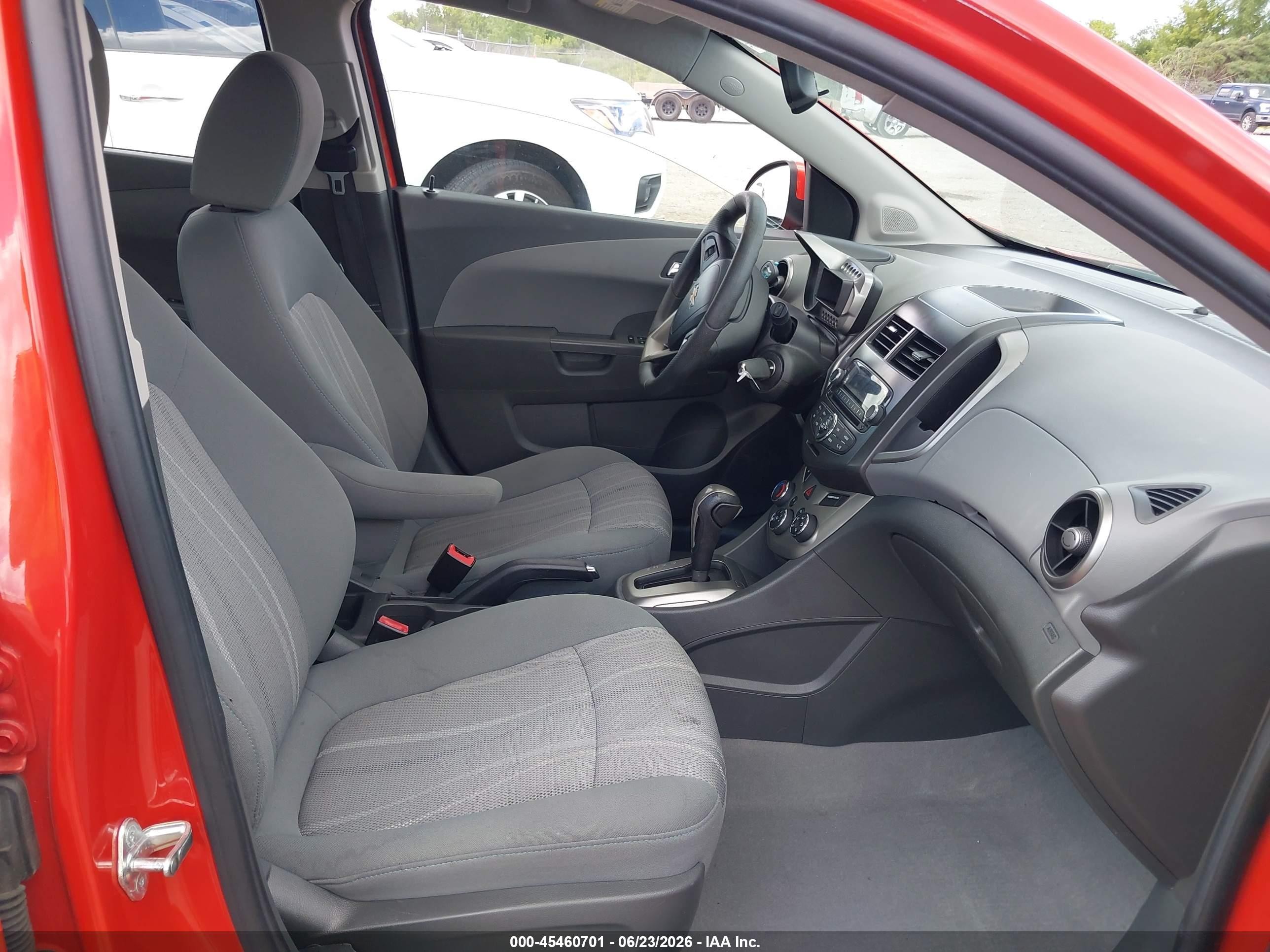 2013 Chevrolet Sonic Lt Auto Orange vin: 1G1JC6SH2D4187380