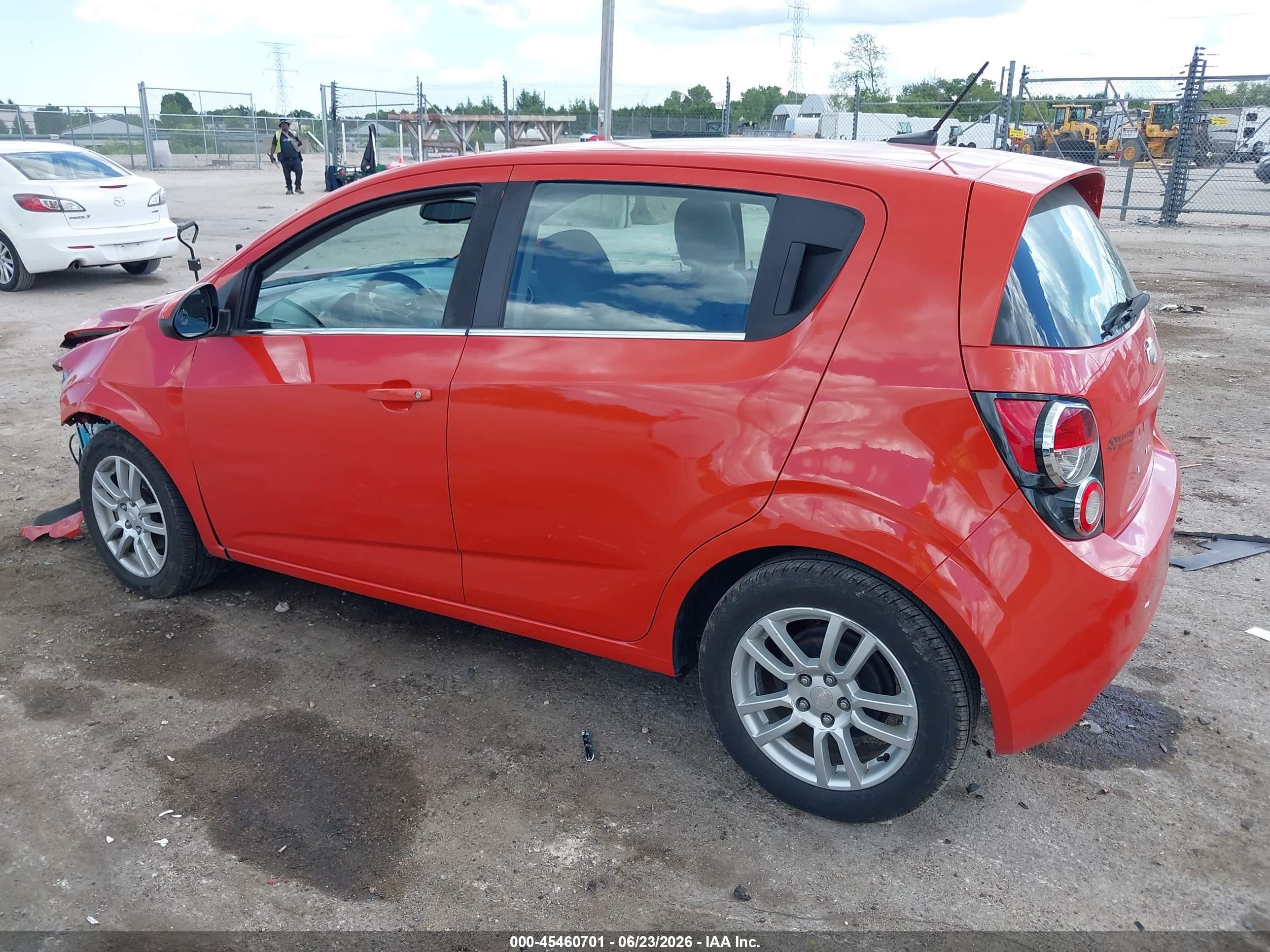2013 Chevrolet Sonic Lt Auto Orange vin: 1G1JC6SH2D4187380