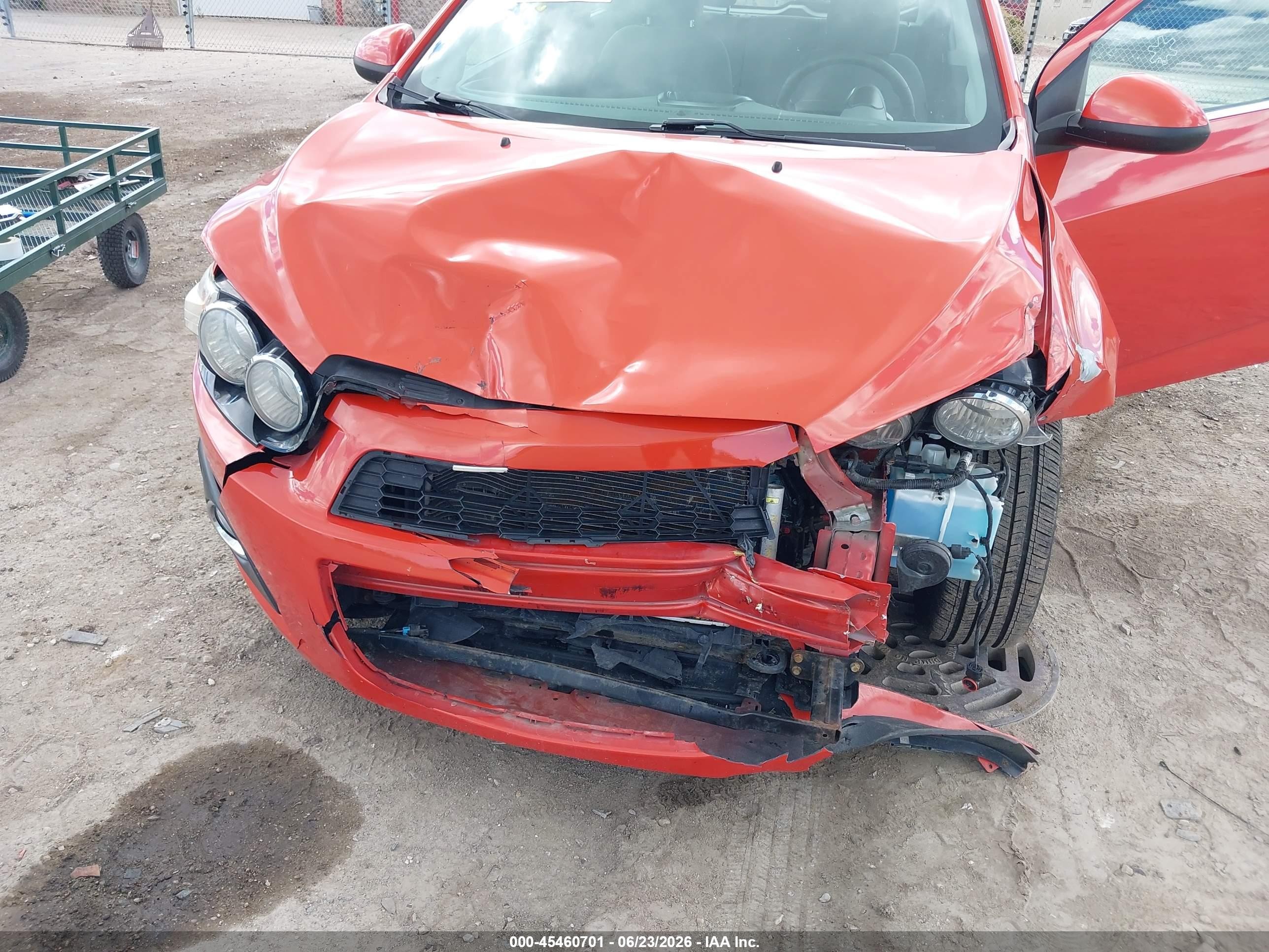 2013 Chevrolet Sonic Lt Auto Orange vin: 1G1JC6SH2D4187380