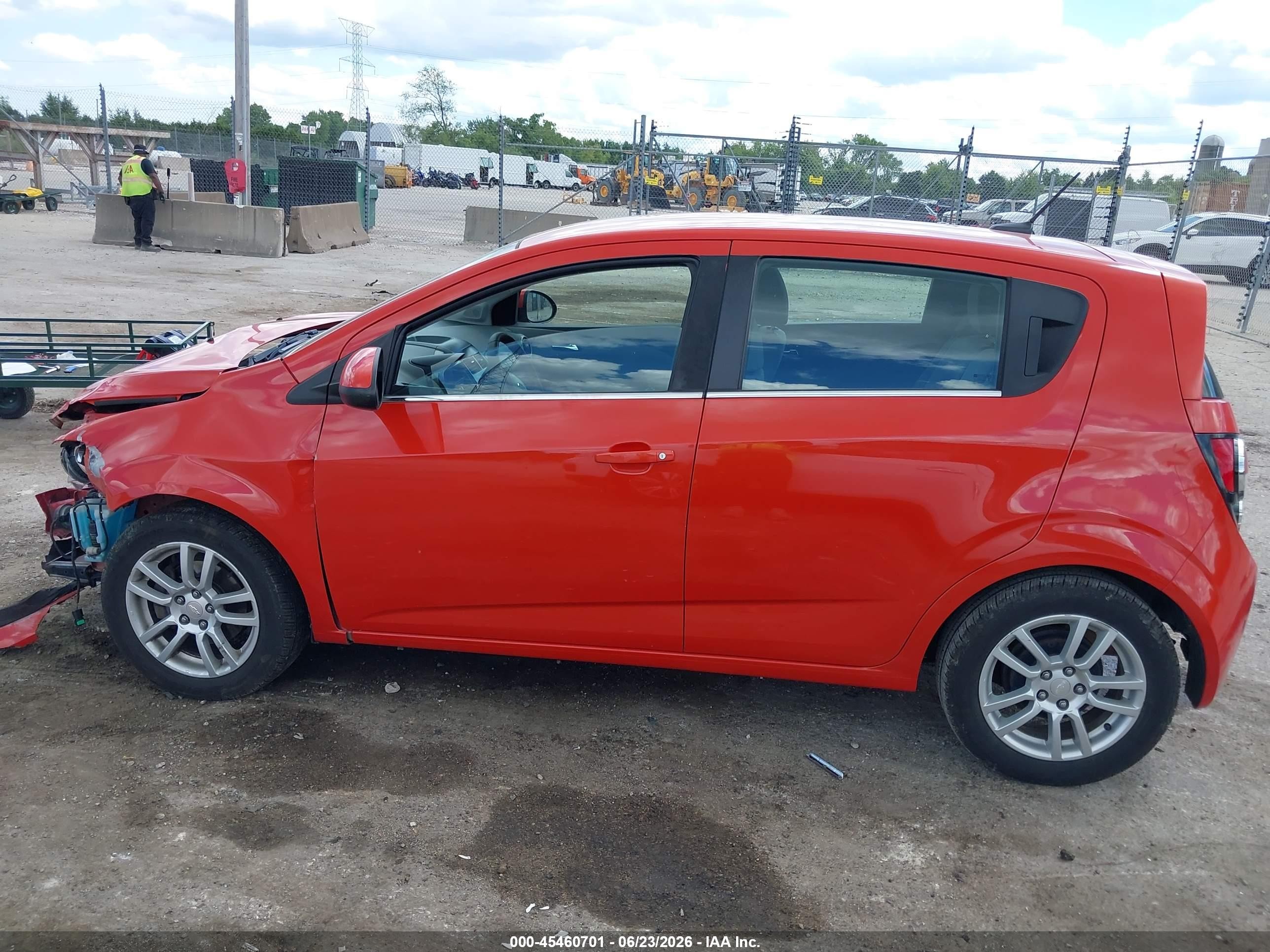 2013 Chevrolet Sonic Lt Auto Orange vin: 1G1JC6SH2D4187380