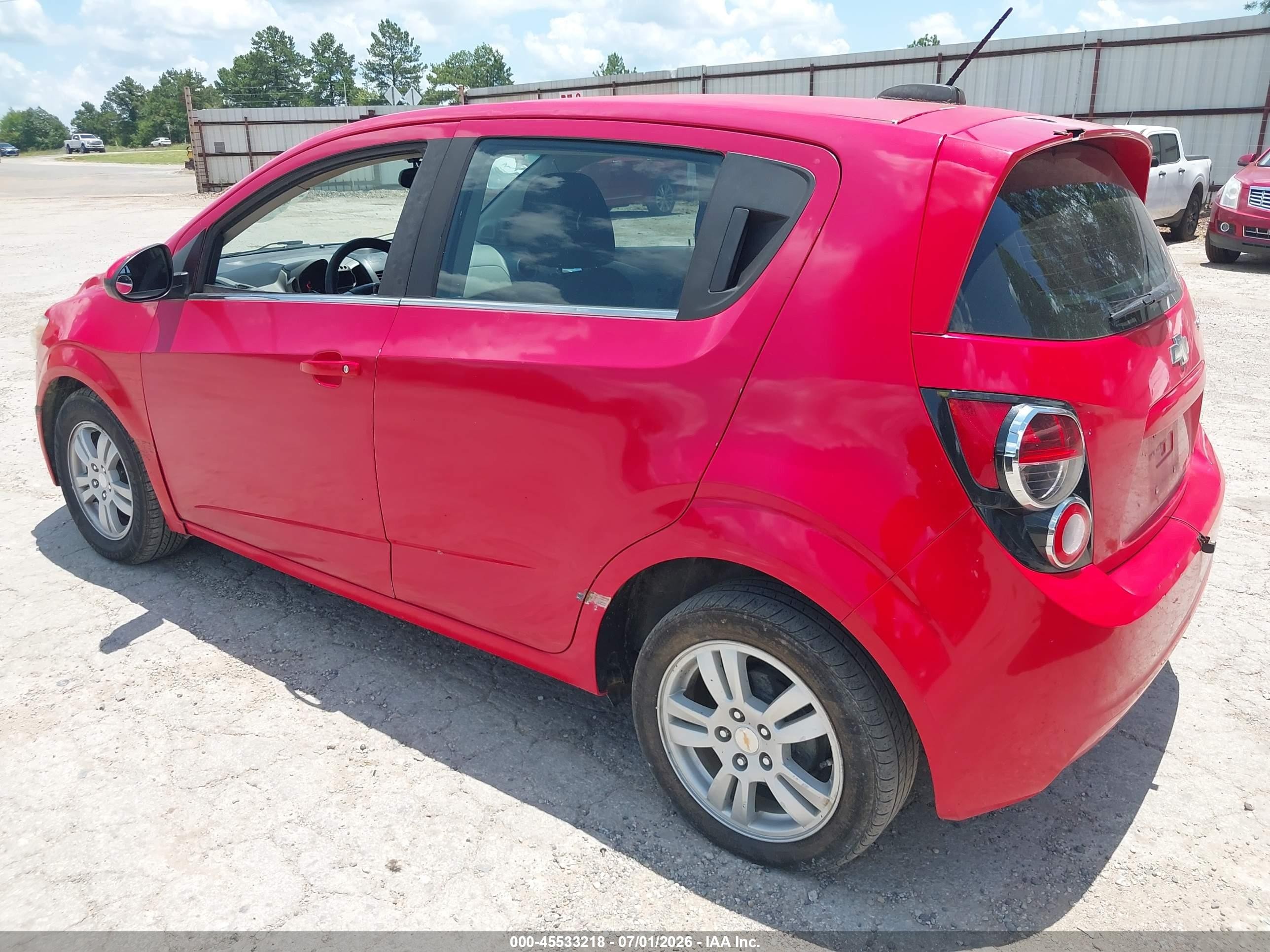 2015 Chevrolet Sonic Lt Auto Red vin: 1G1JC6SH2F4122824