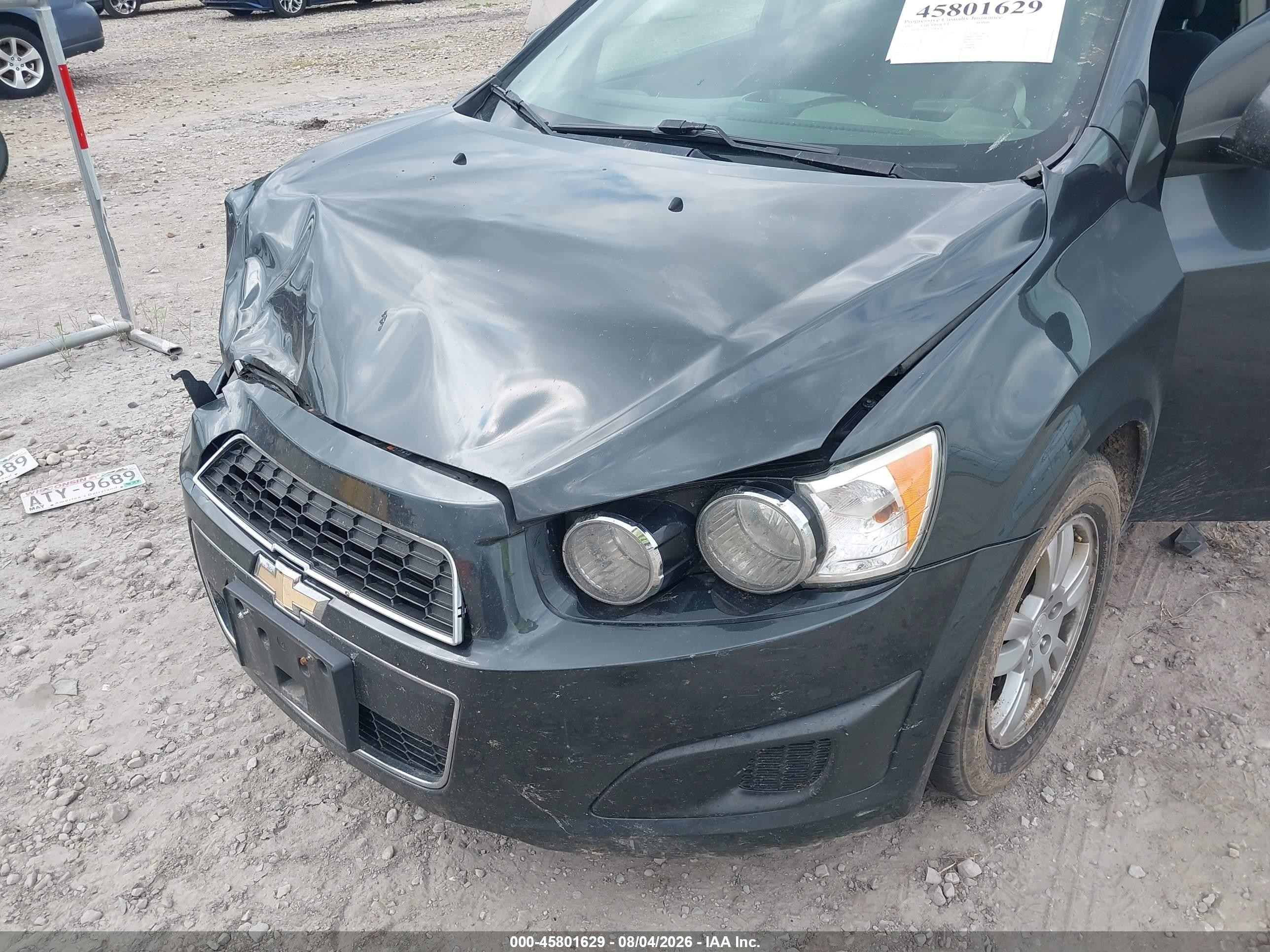 2015 Chevrolet Sonic Lt Auto Black vin: 1G1JC6SH2F4146878