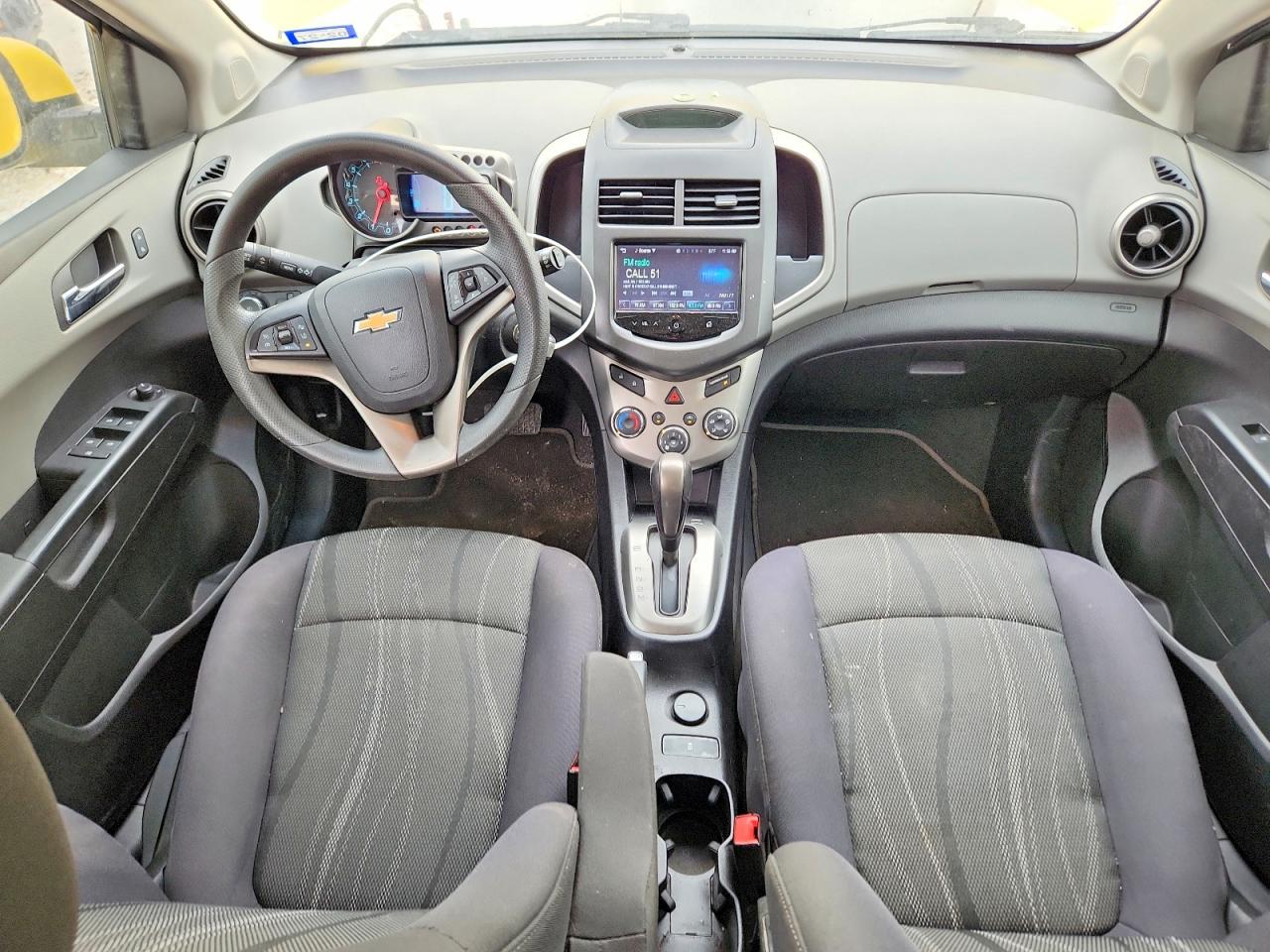 2015 Chevrolet Sonic Lt Yellow vin: 1G1JC6SH2F4178990