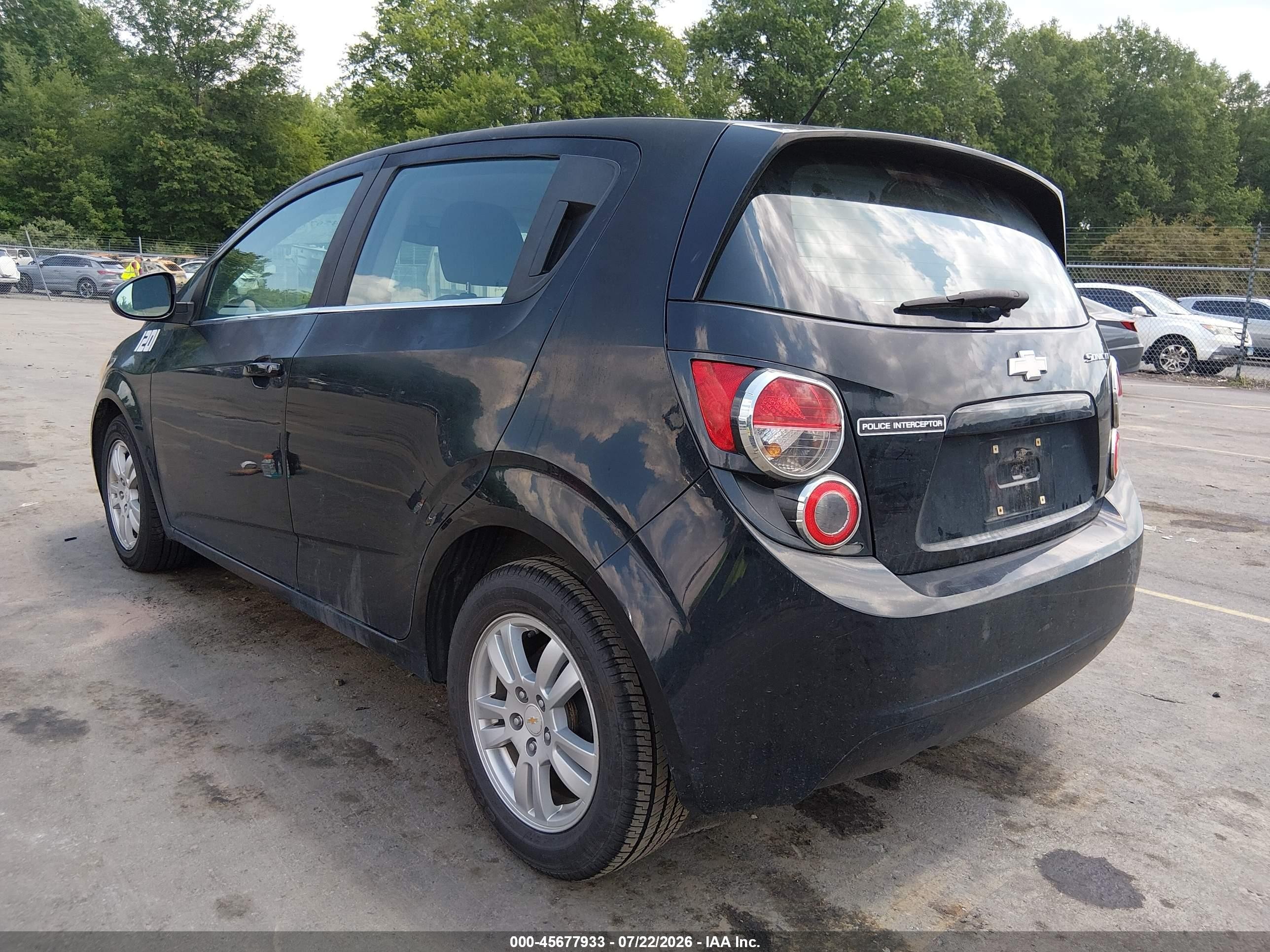2012 Chevrolet Sonic 2lt Black vin: 1G1JC6SH3C4137084