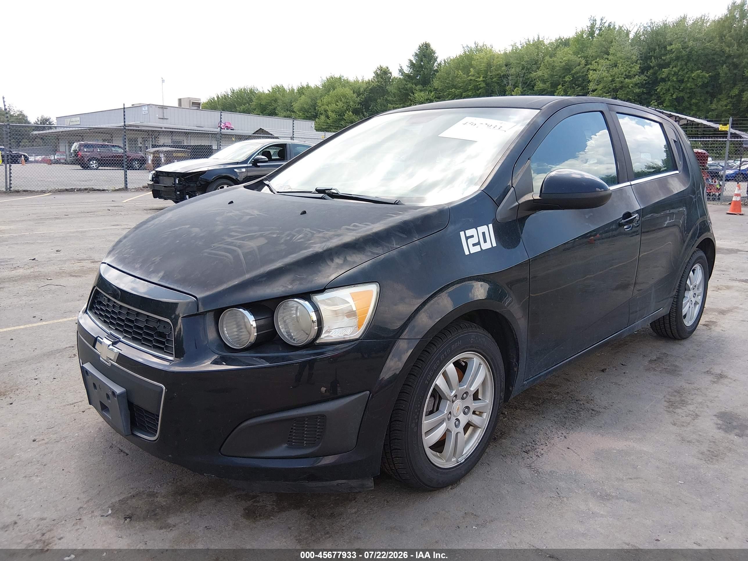 2012 Chevrolet Sonic 2lt Black vin: 1G1JC6SH3C4137084