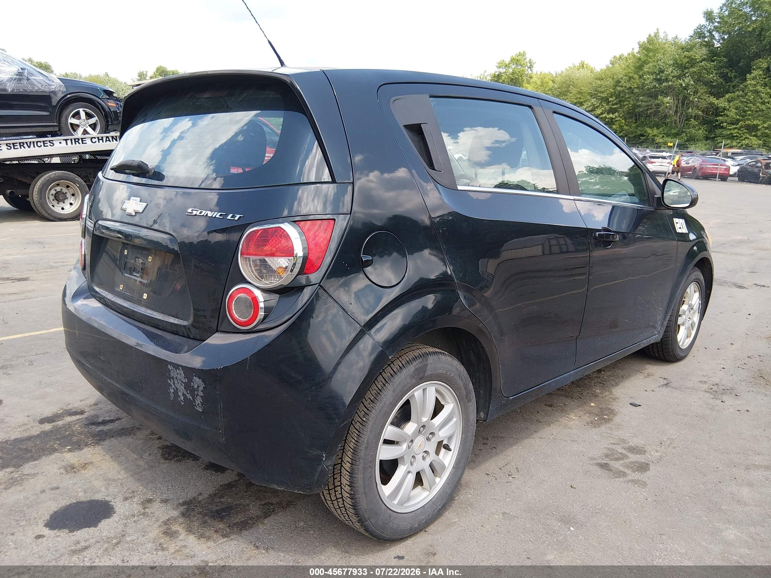 2012 Chevrolet Sonic 2lt Black vin: 1G1JC6SH3C4137084