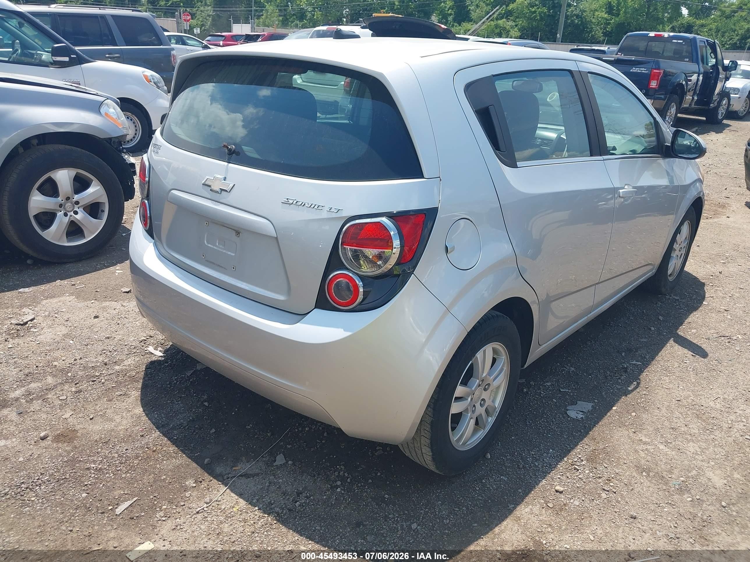 2013 Chevrolet Sonic Lt Auto Silver vin: 1G1JC6SH3D4120058