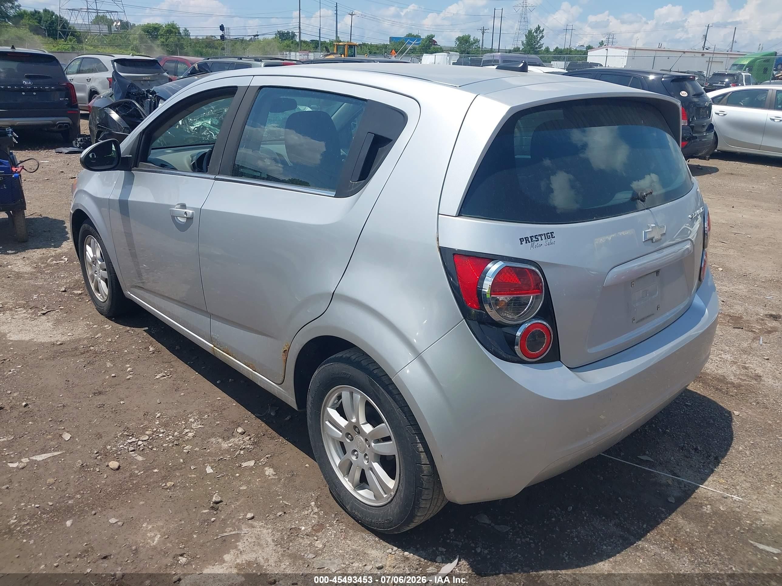2013 Chevrolet Sonic Lt Auto Silver vin: 1G1JC6SH3D4120058