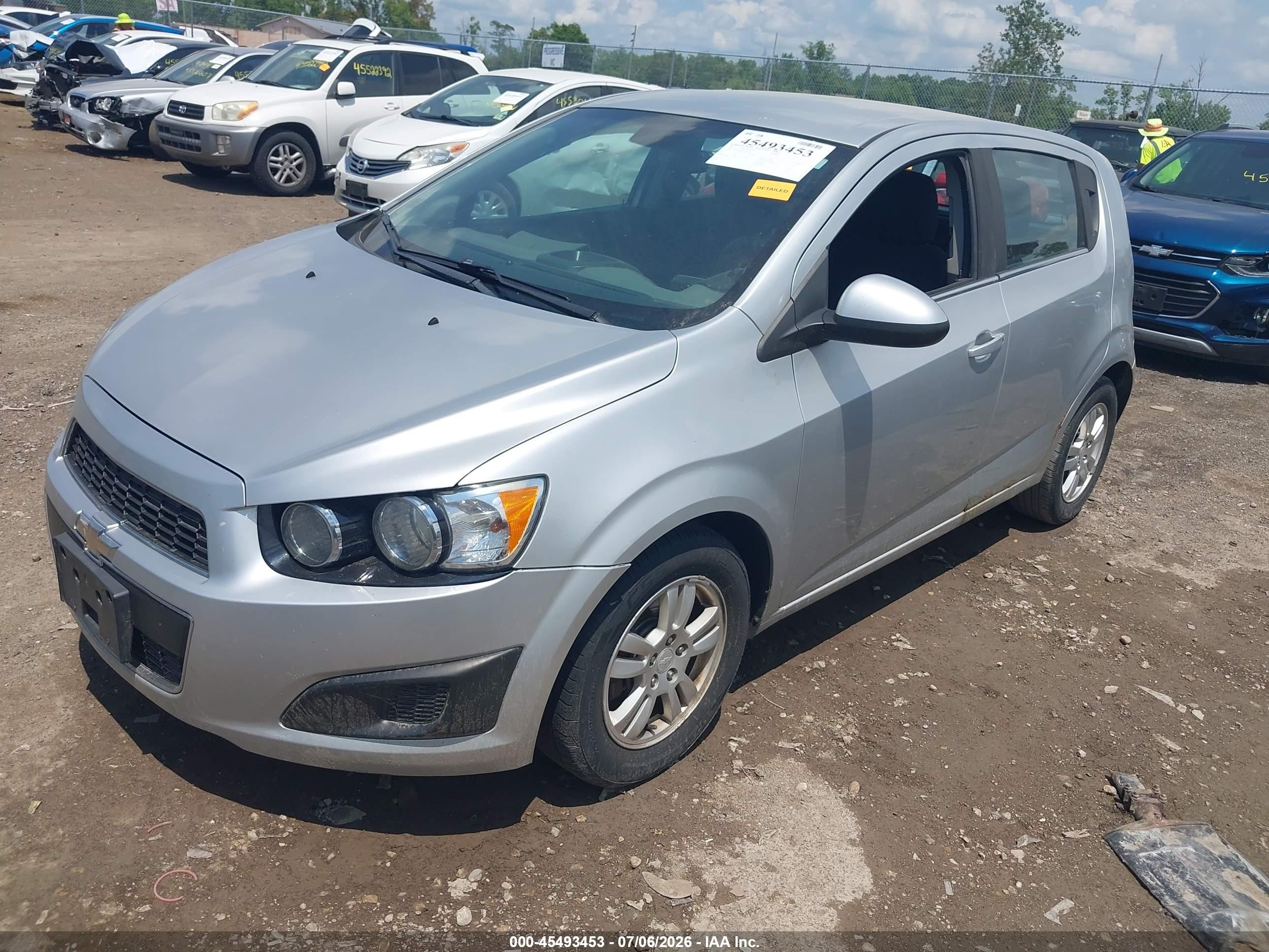 2013 Chevrolet Sonic Lt Auto Silver vin: 1G1JC6SH3D4120058