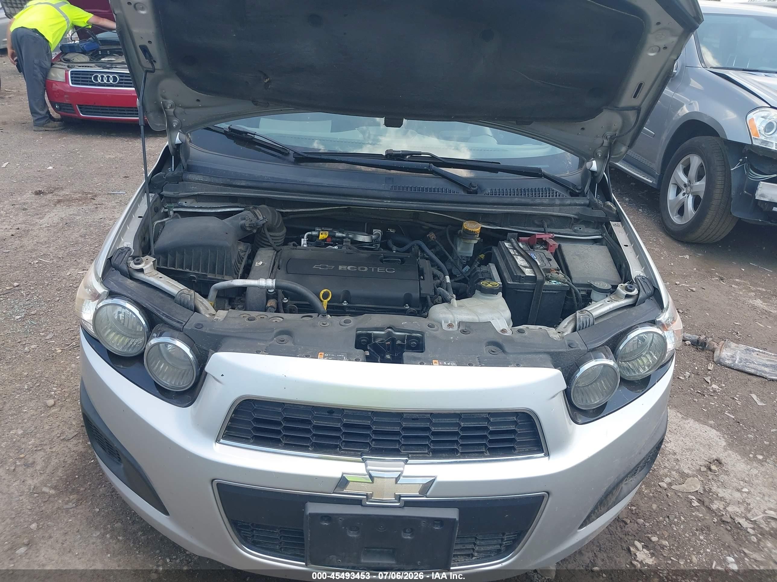 2013 Chevrolet Sonic Lt Auto Silver vin: 1G1JC6SH3D4120058