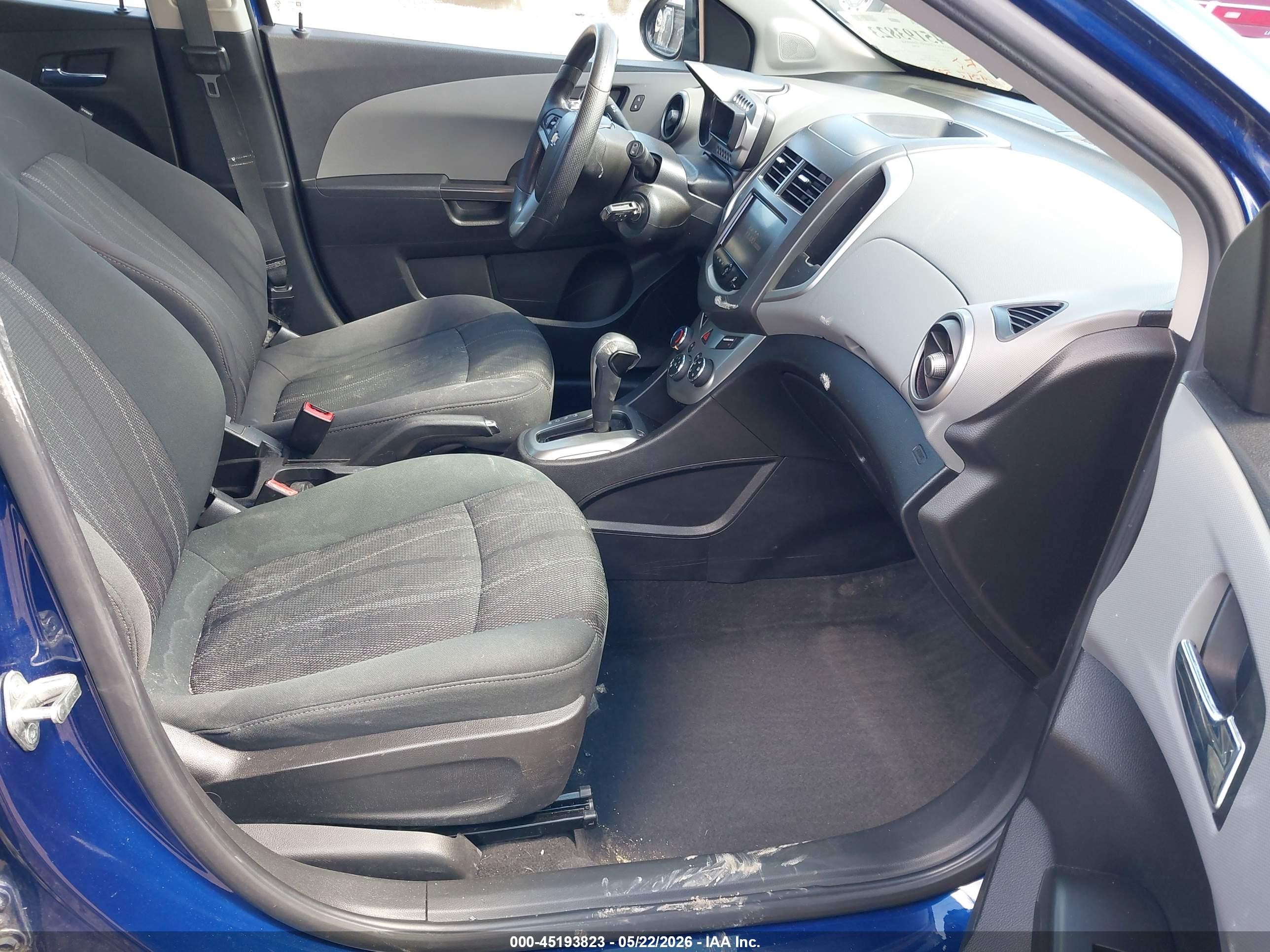 2014 Chevrolet Sonic Lt Auto Blue vin: 1G1JC6SH3E4149321