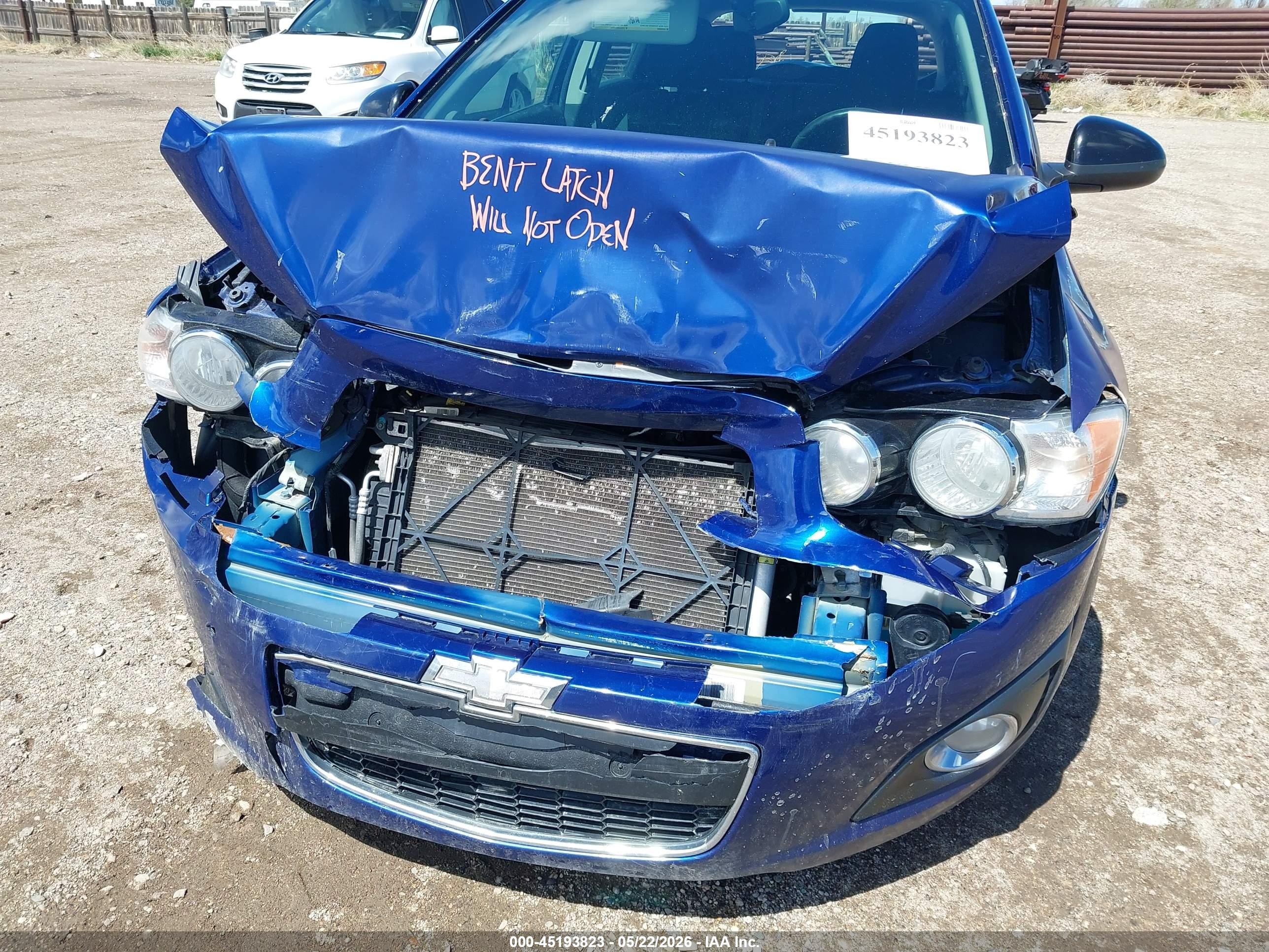 2014 Chevrolet Sonic Lt Auto Blue vin: 1G1JC6SH3E4149321