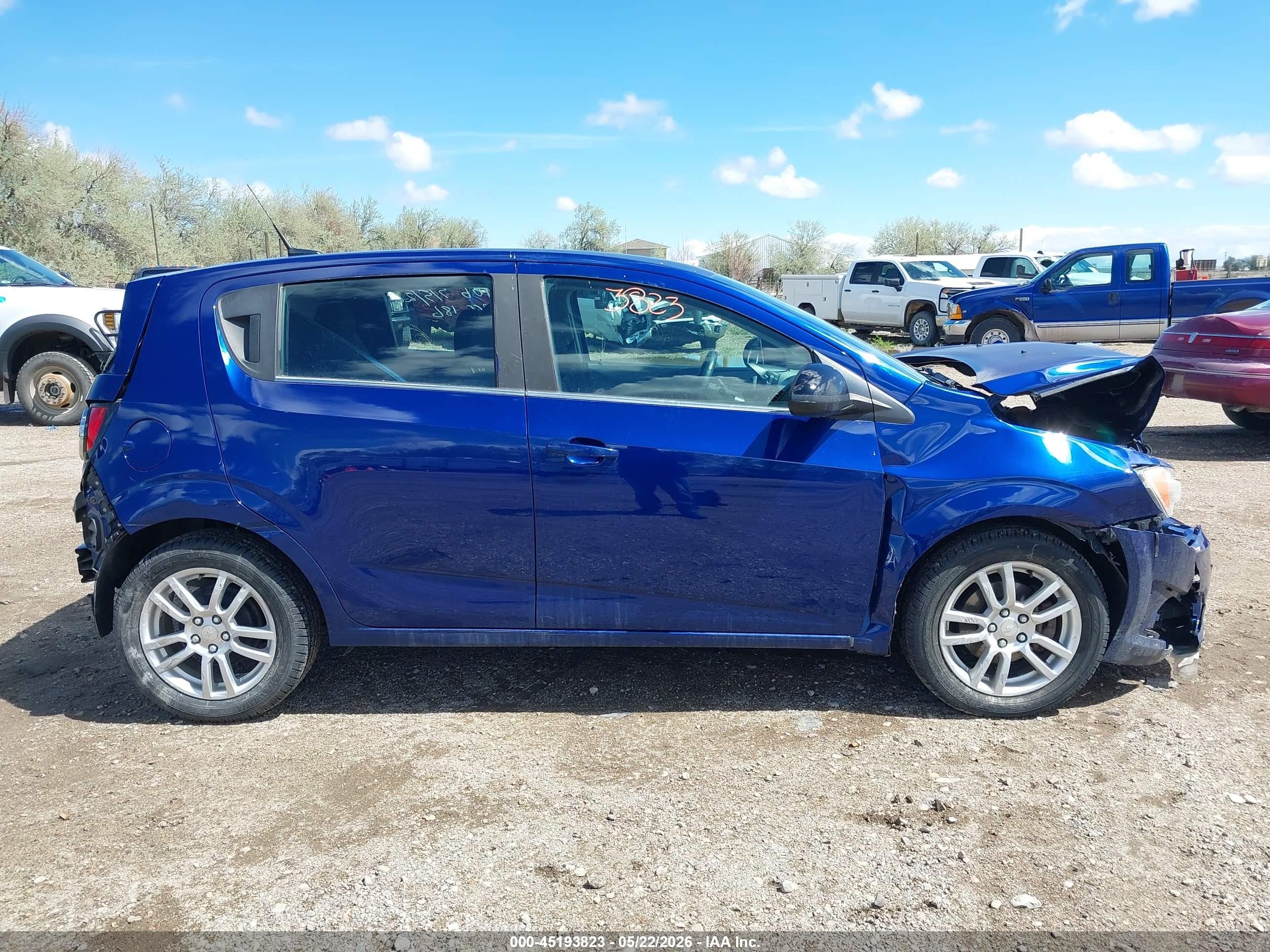 2014 Chevrolet Sonic Lt Auto Blue vin: 1G1JC6SH3E4149321