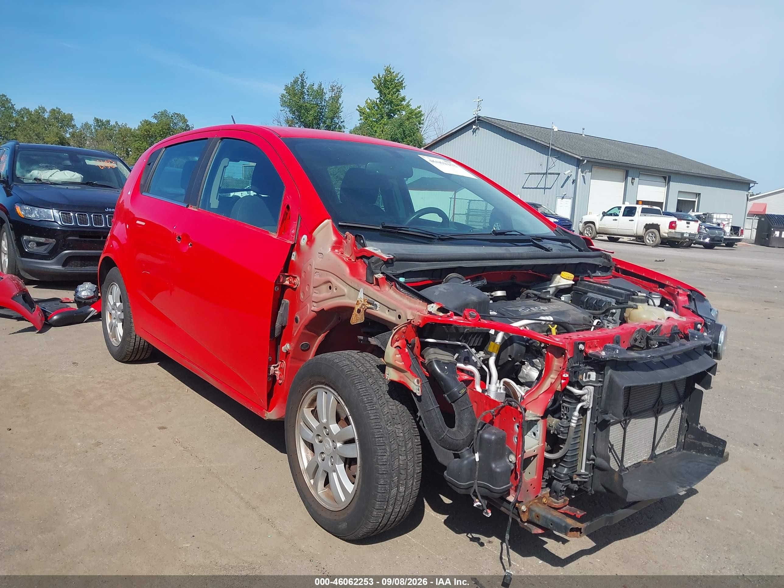 2015 Chevrolet Sonic Lt Auto Red vin: 1G1JC6SH3F4102954