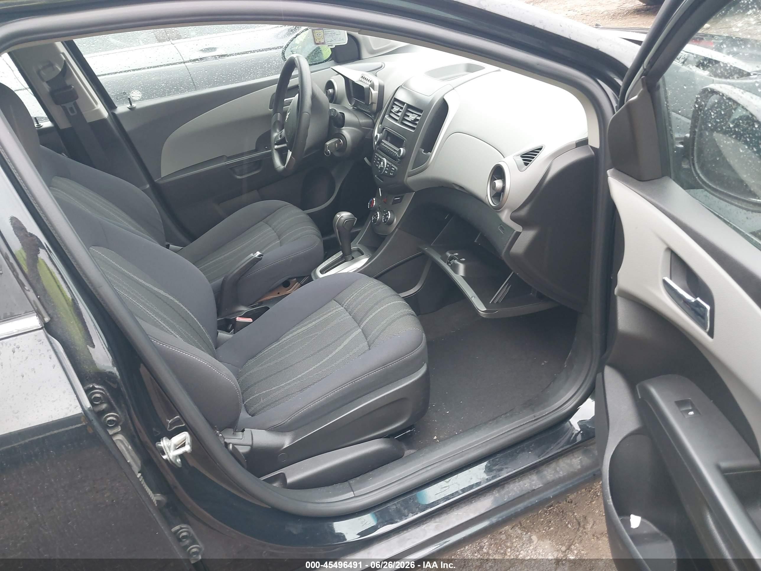 2013 Chevrolet Sonic Lt Auto Black vin: 1G1JC6SH4D4135684