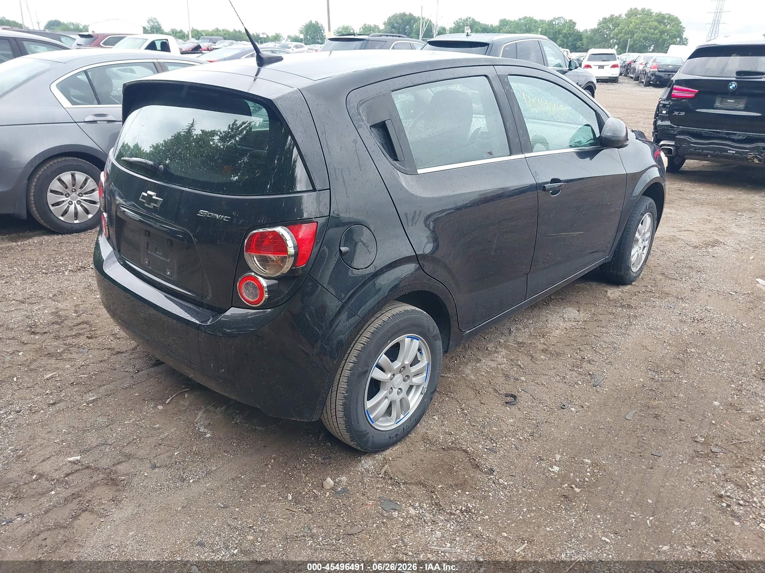2013 Chevrolet Sonic Lt Auto Black vin: 1G1JC6SH4D4135684