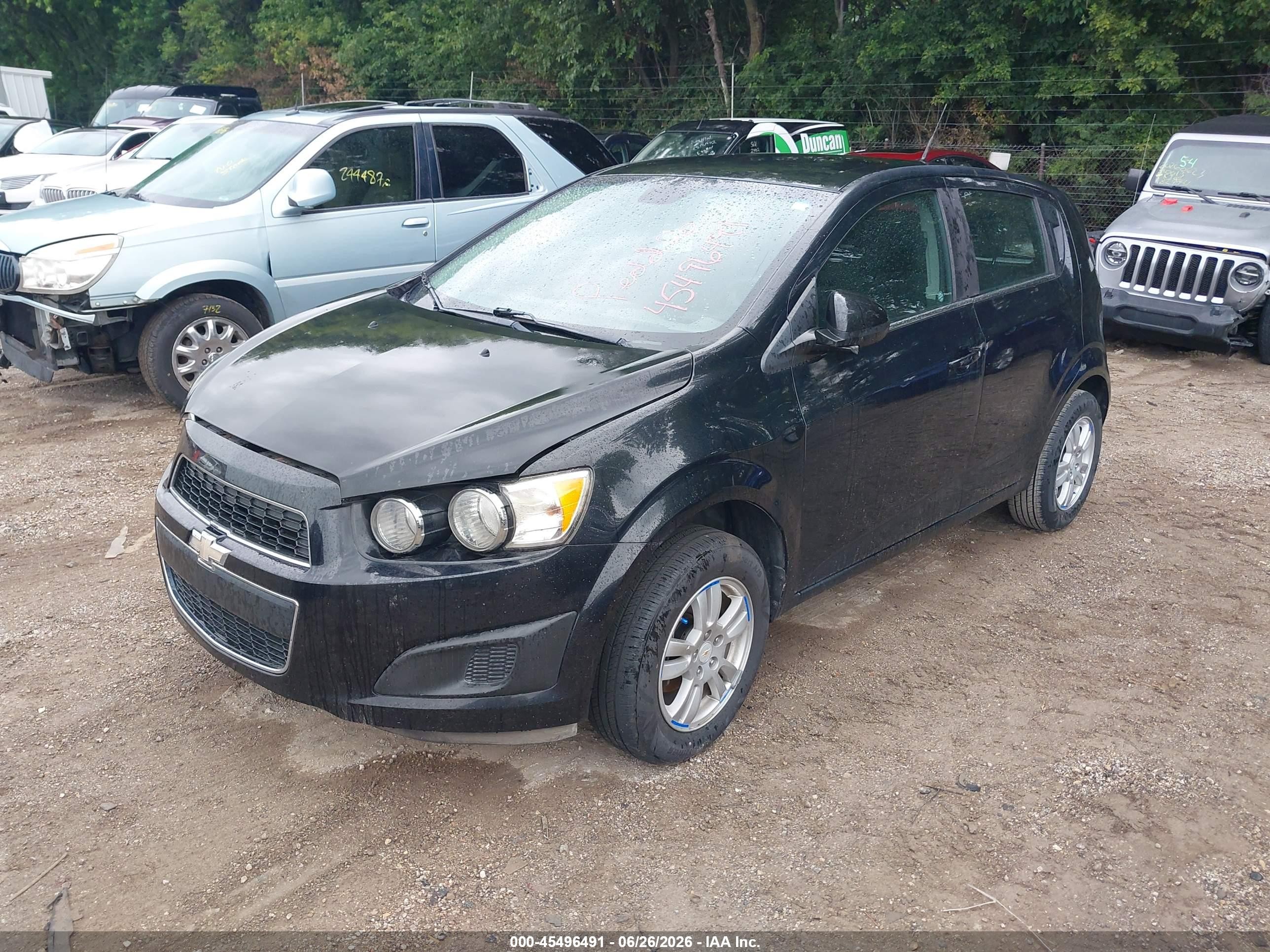 2013 Chevrolet Sonic Lt Auto Black vin: 1G1JC6SH4D4135684