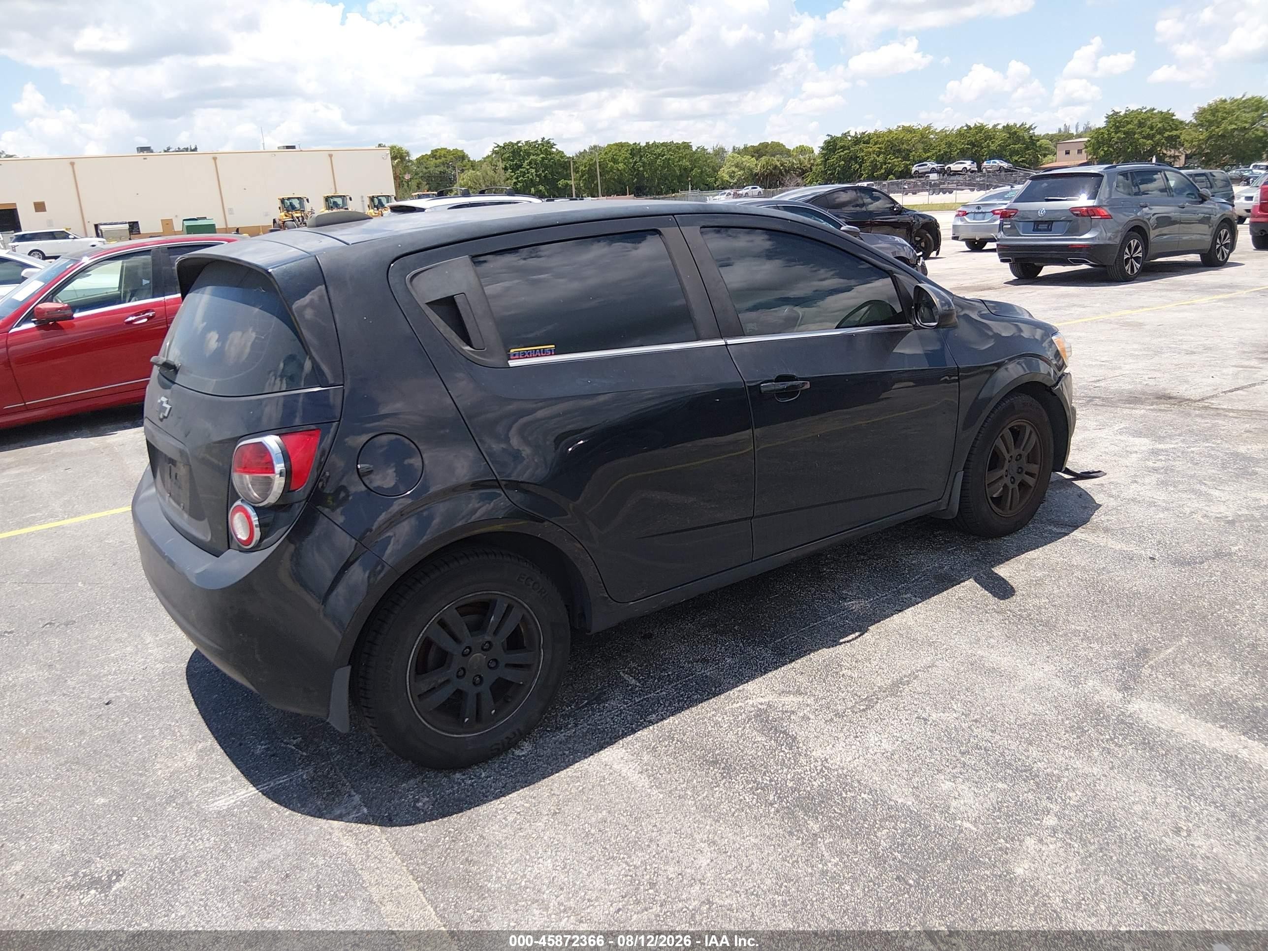 2015 Chevrolet Sonic Lt Auto Black vin: 1G1JC6SH4F4136868
