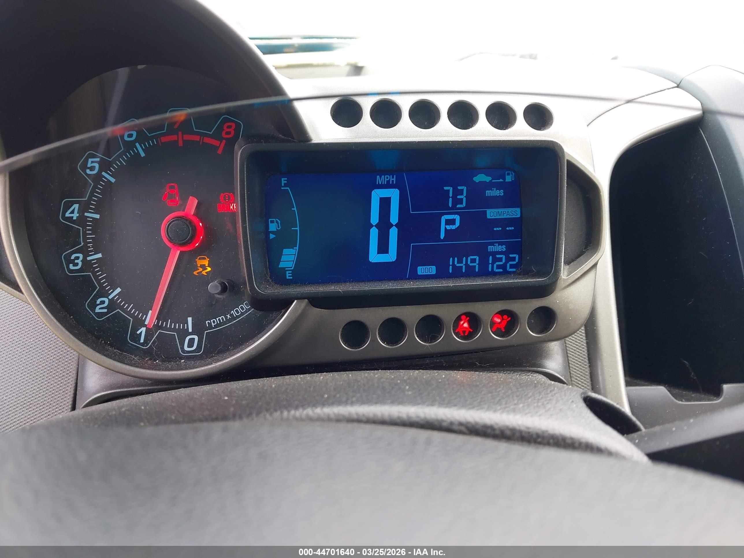 2015 Chevrolet Sonic Lt Auto White vin: 1G1JC6SH4F4160880