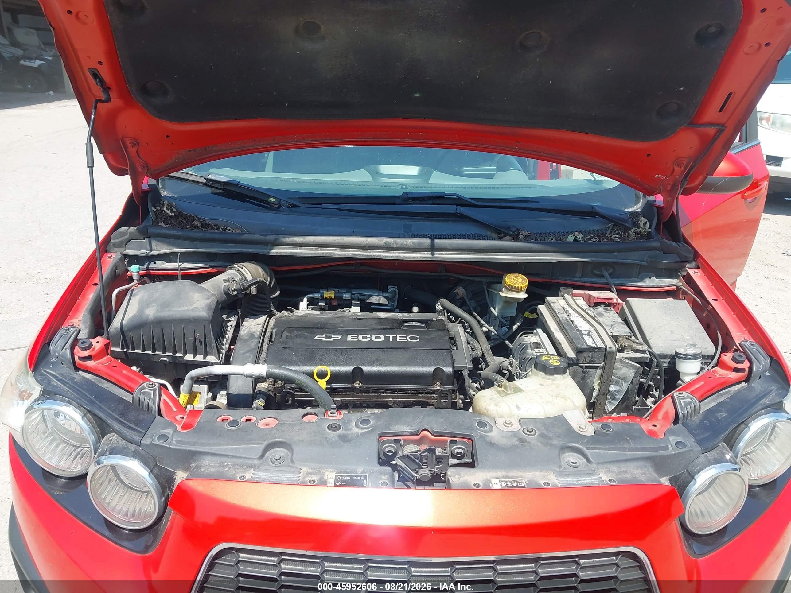 2012 Chevrolet Sonic 2lt Orange vin: 1G1JC6SH5C4107097