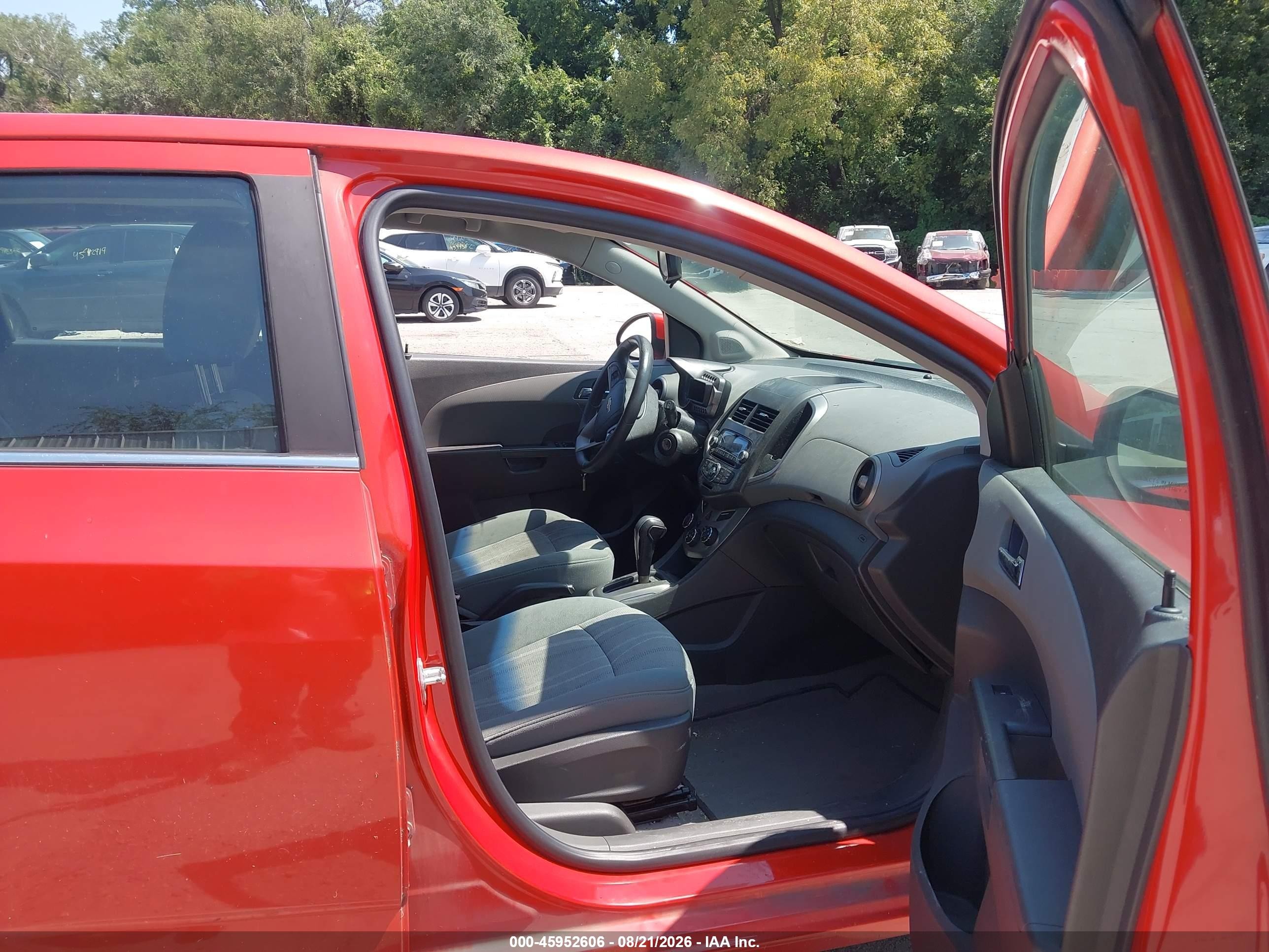 2012 Chevrolet Sonic 2lt Orange vin: 1G1JC6SH5C4107097