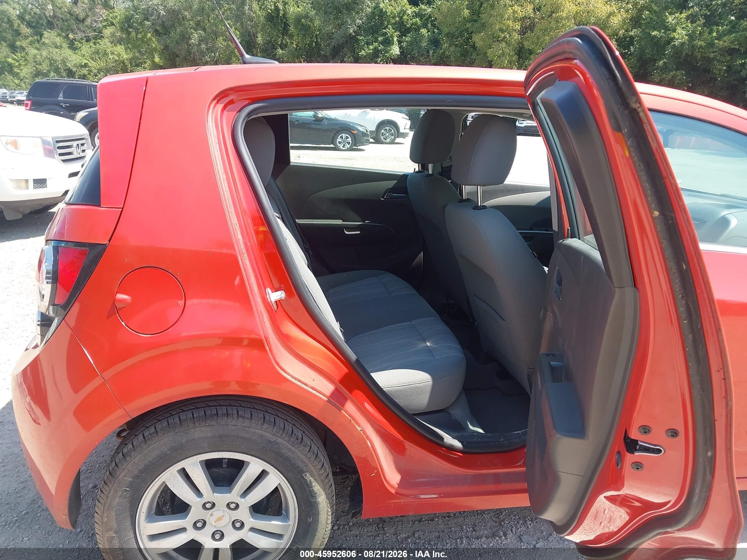 2012 Chevrolet Sonic 2lt Orange vin: 1G1JC6SH5C4107097