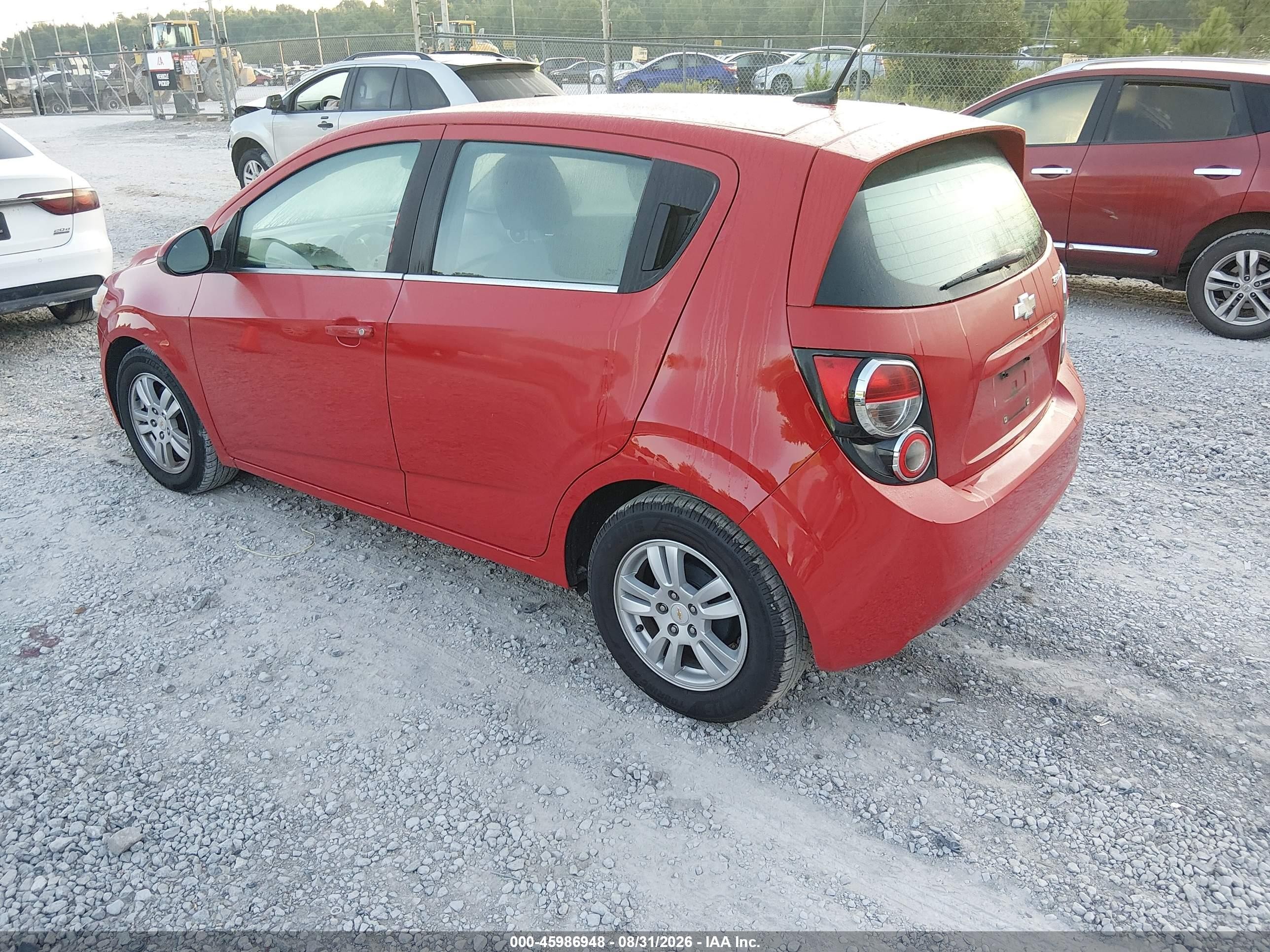2012 Chevrolet Sonic 2lt Красный vin: 1G1JC6SH5C4117676