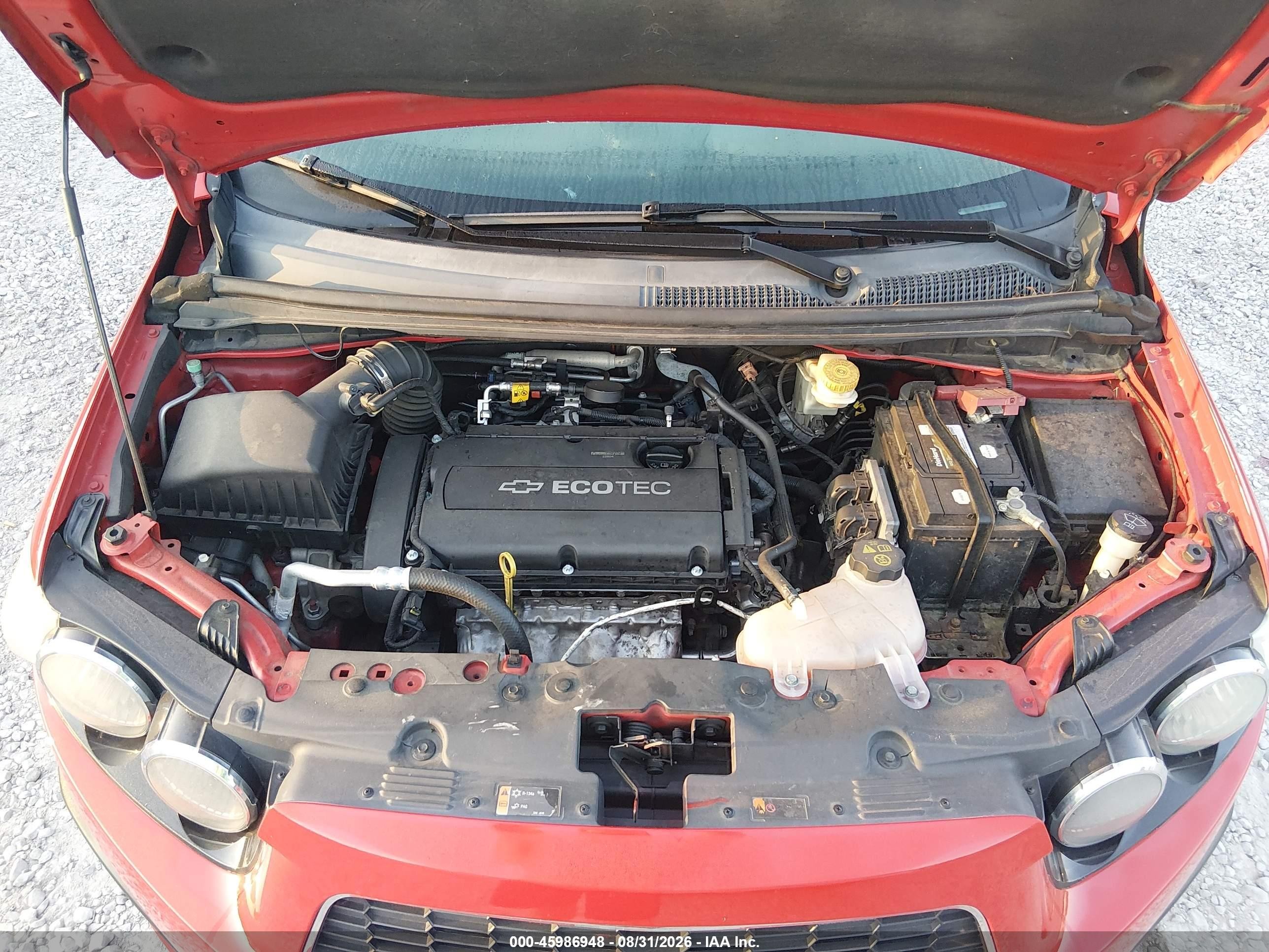 2012 Chevrolet Sonic 2lt Красный vin: 1G1JC6SH5C4117676
