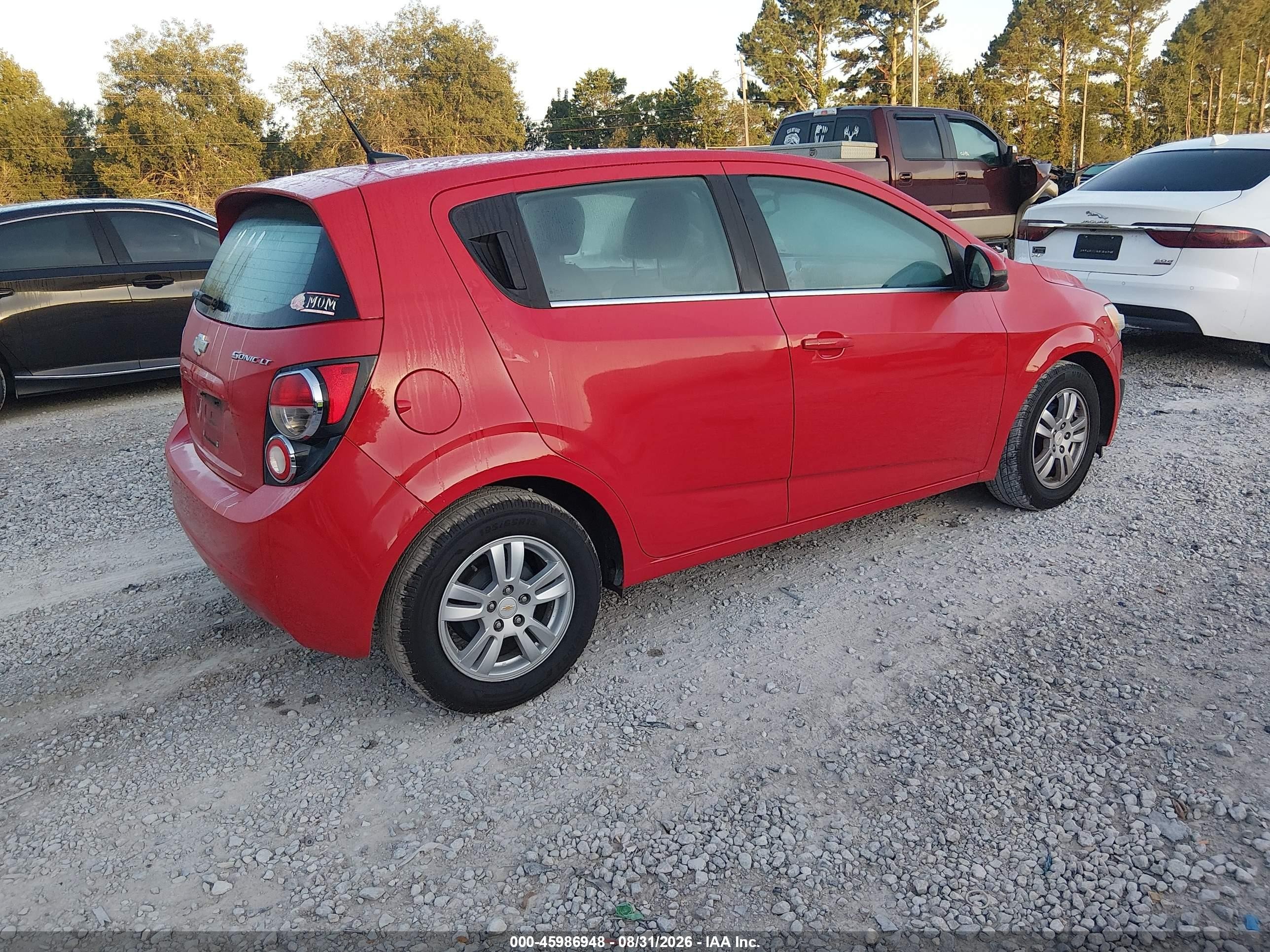 2012 Chevrolet Sonic 2lt Красный vin: 1G1JC6SH5C4117676
