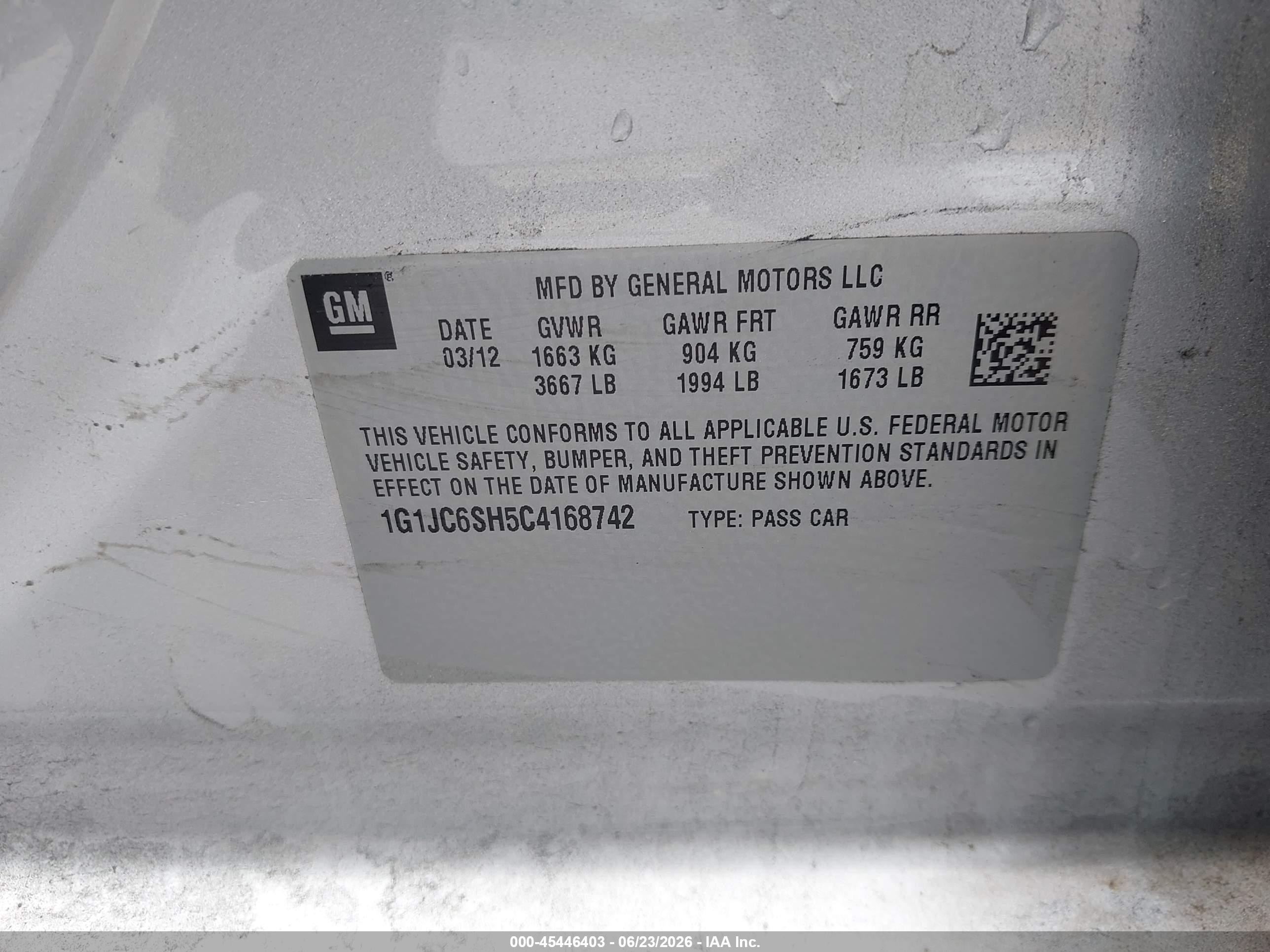2012 Chevrolet Sonic 2lt Silver vin: 1G1JC6SH5C4168742