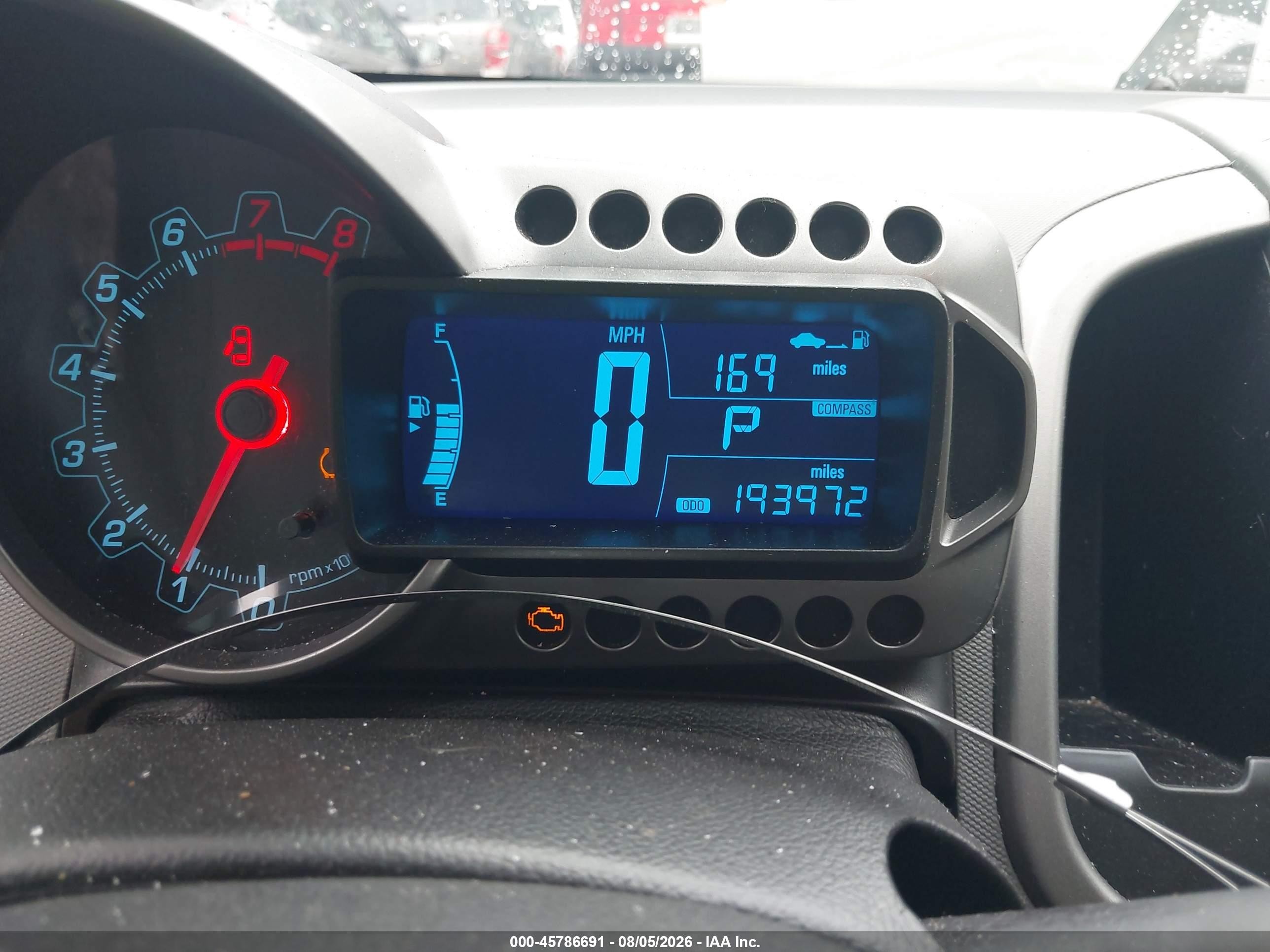 2012 Chevrolet Sonic 2lt Blue vin: 1G1JC6SH5C4190109