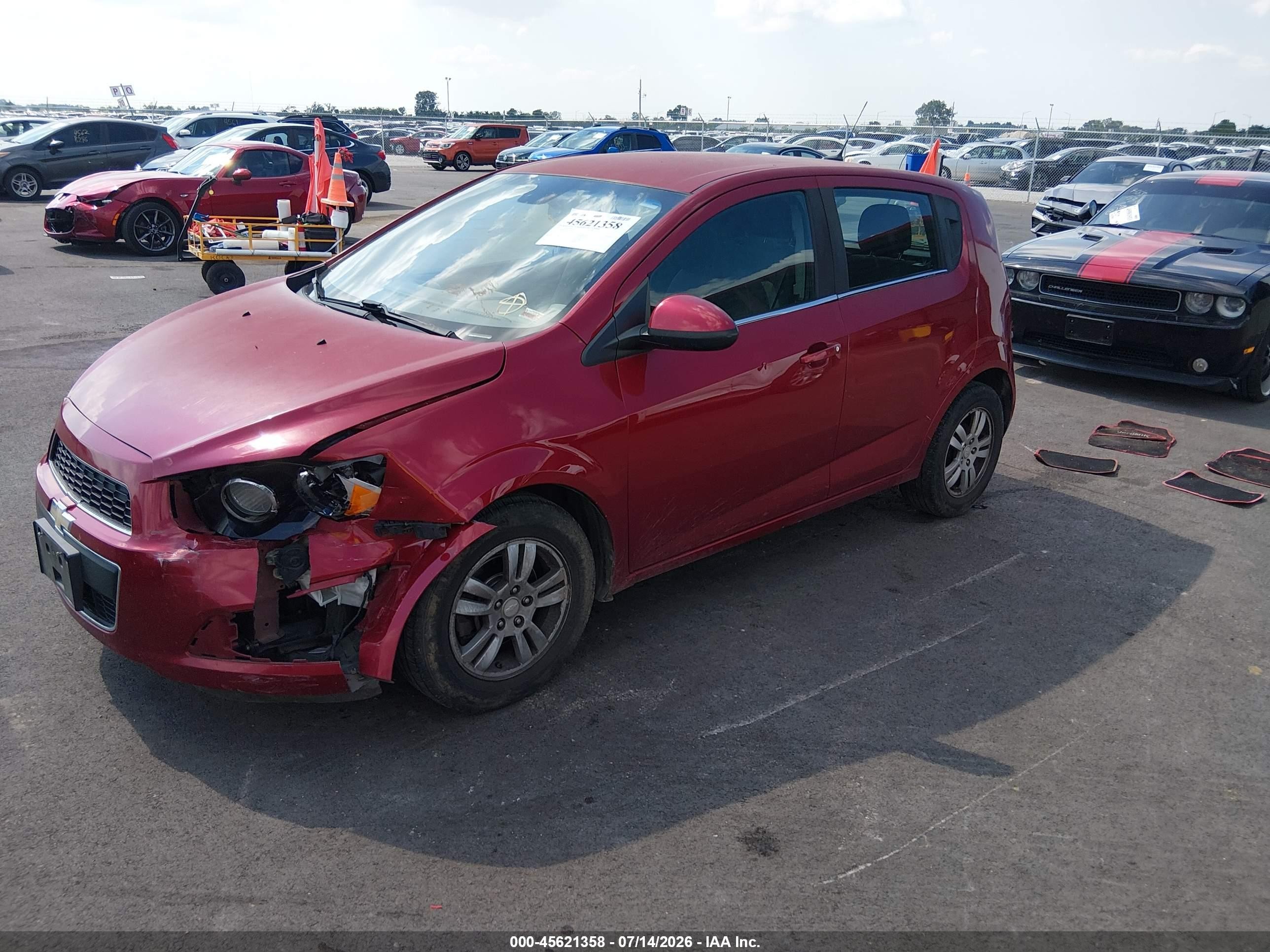 2012 Chevrolet Sonic 2lt Red vin: 1G1JC6SH5C4221990