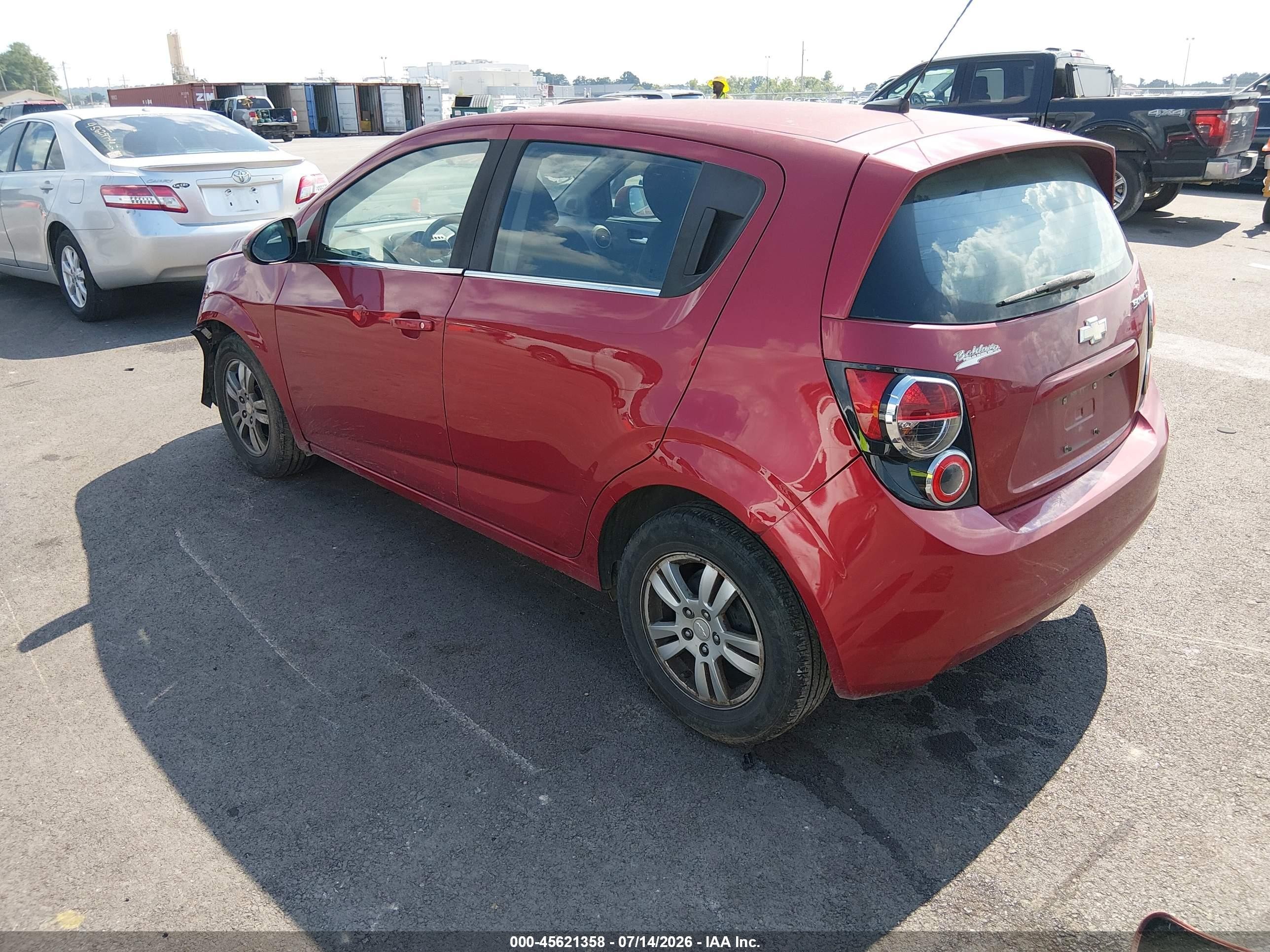 2012 Chevrolet Sonic 2lt Red vin: 1G1JC6SH5C4221990