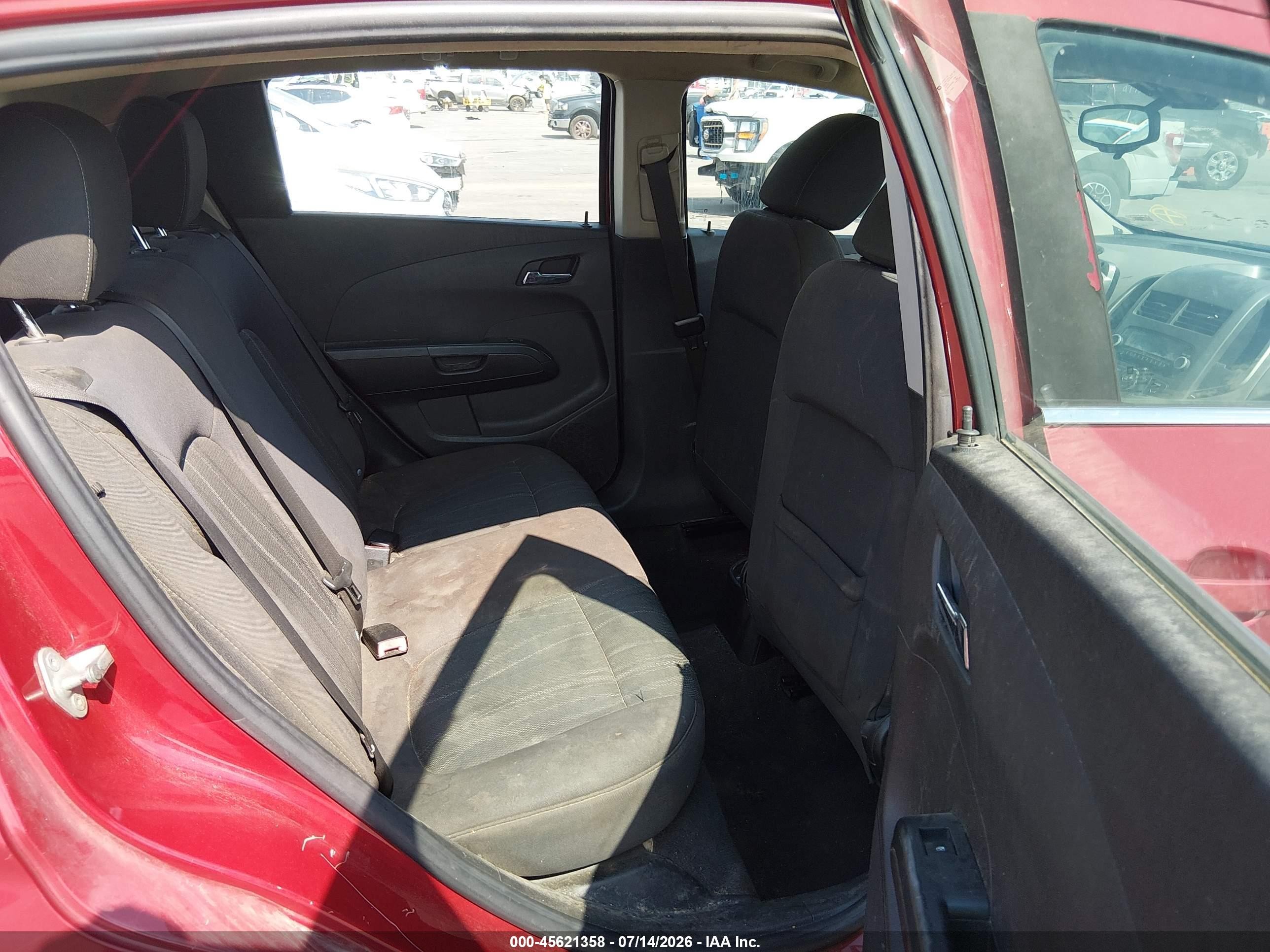 2012 Chevrolet Sonic 2lt Red vin: 1G1JC6SH5C4221990