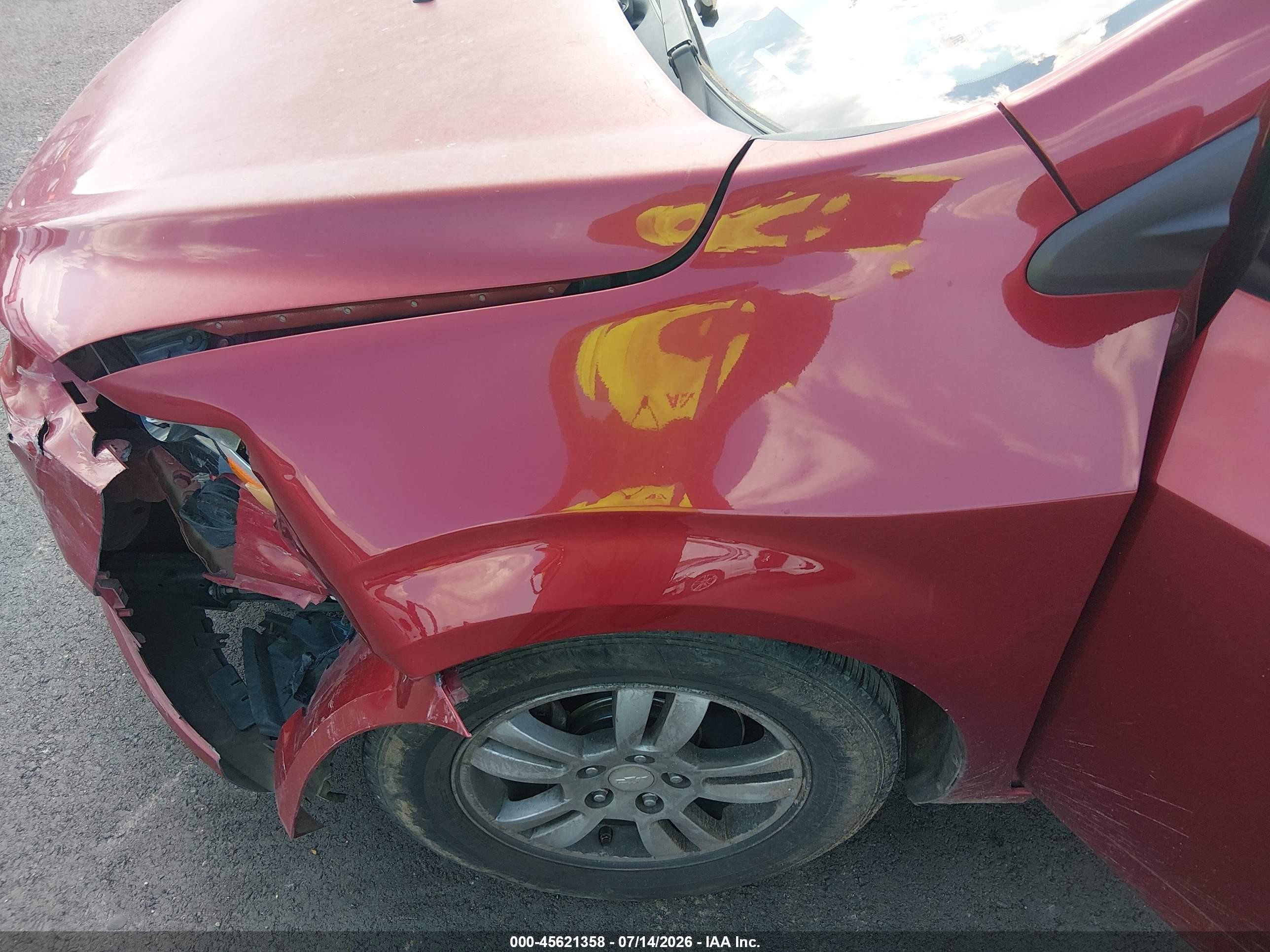 2012 Chevrolet Sonic 2lt Red vin: 1G1JC6SH5C4221990