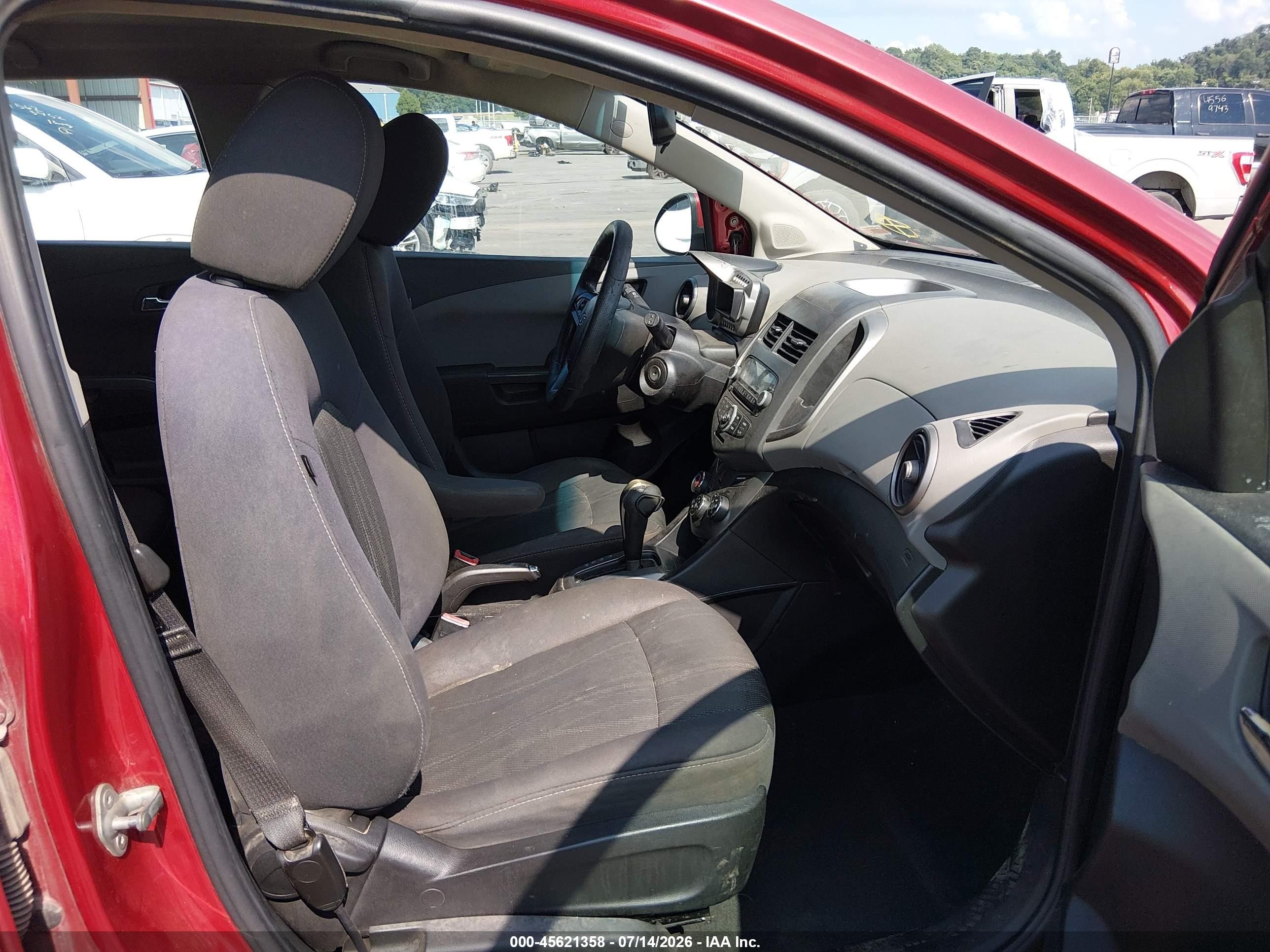 2012 Chevrolet Sonic 2lt Red vin: 1G1JC6SH5C4221990