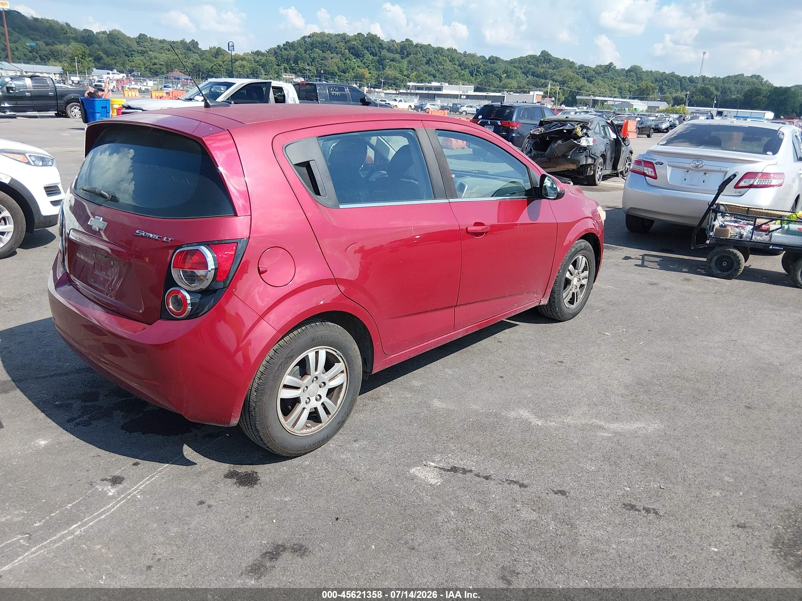 2012 Chevrolet Sonic 2lt Red vin: 1G1JC6SH5C4221990