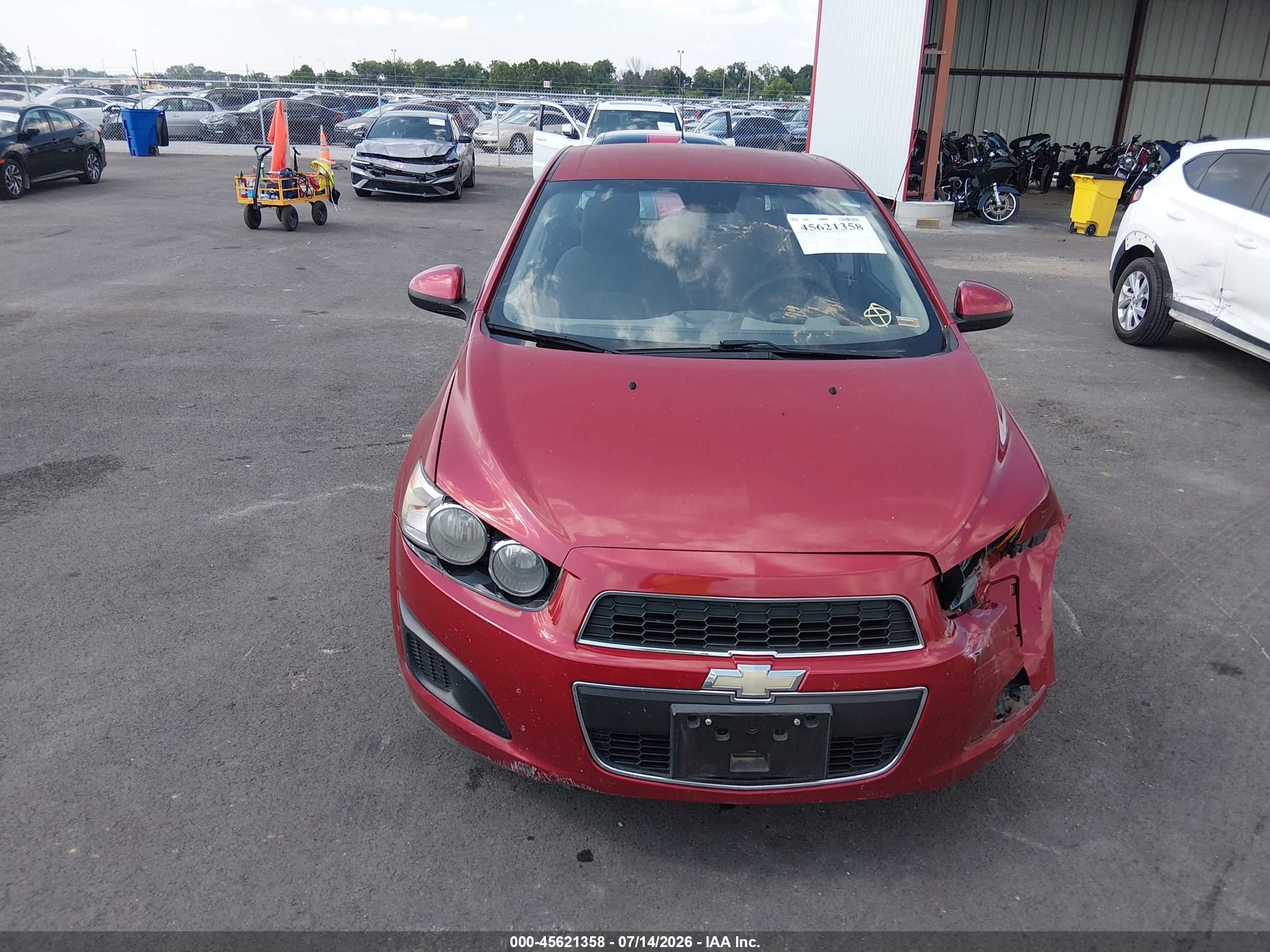 2012 Chevrolet Sonic 2lt Red vin: 1G1JC6SH5C4221990